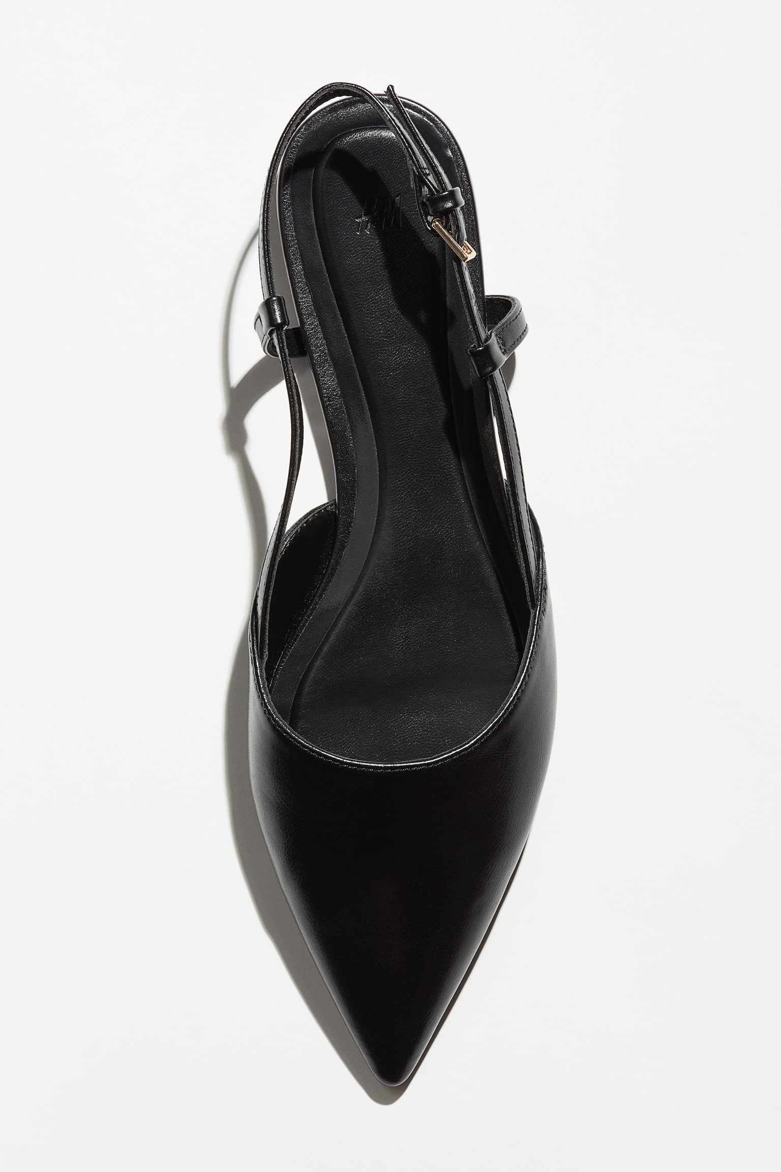 Pointed Slingbacks - Black - 2