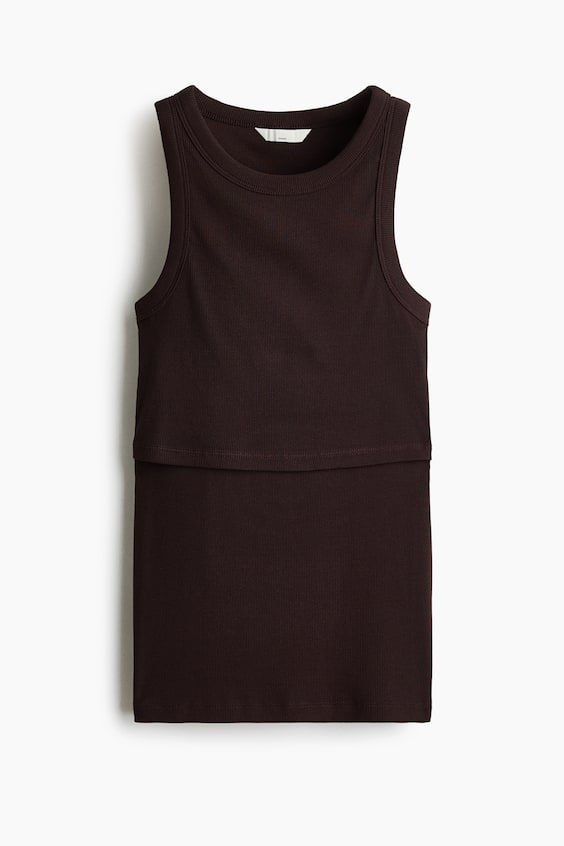 Женские топы H&M MAMA Ribbed Nursing Tank Top