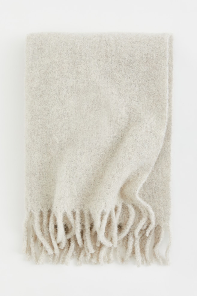 Wool-blend blanket - Light beige - 1