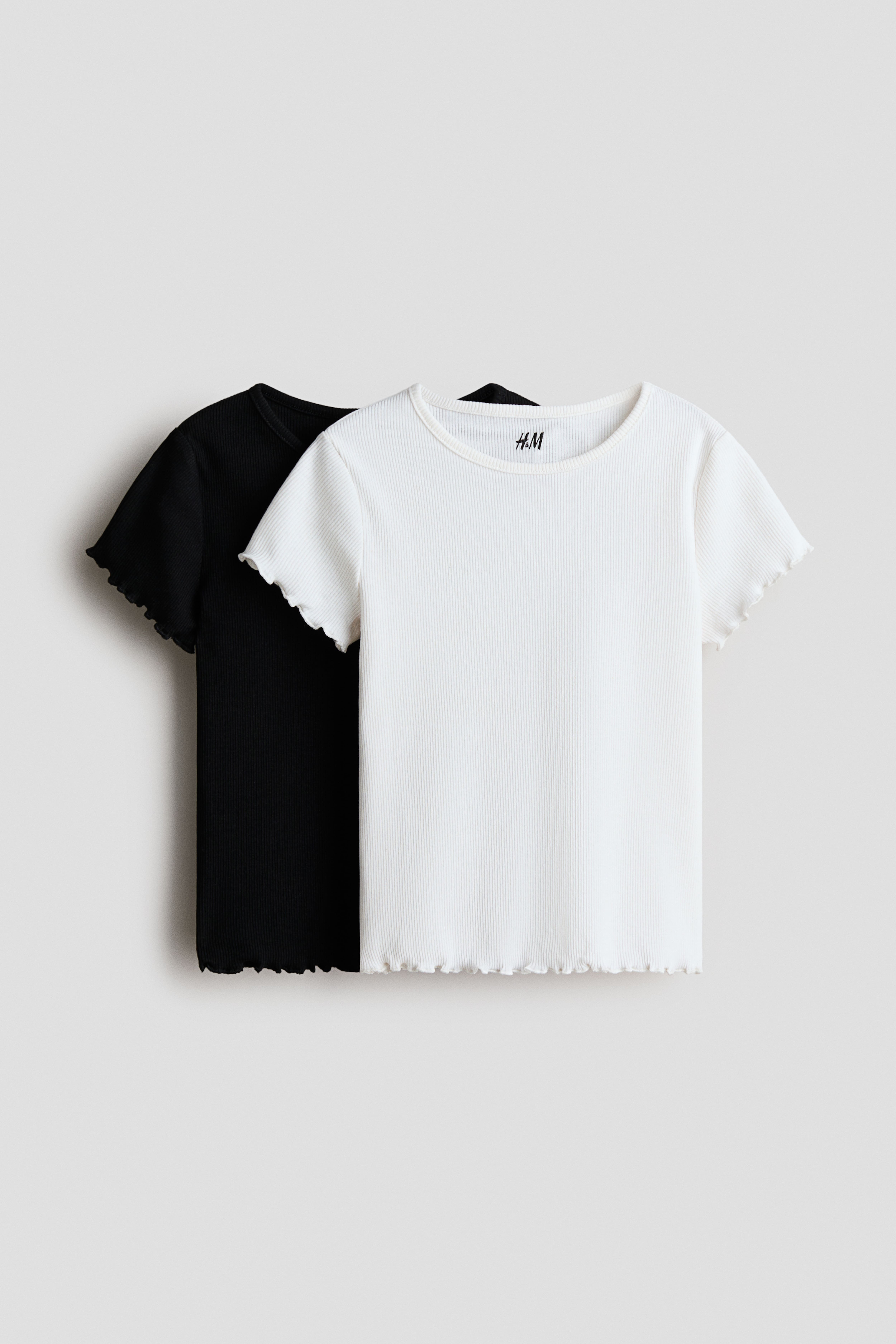 2-Pack Ribbed Cotton T-Shirts
