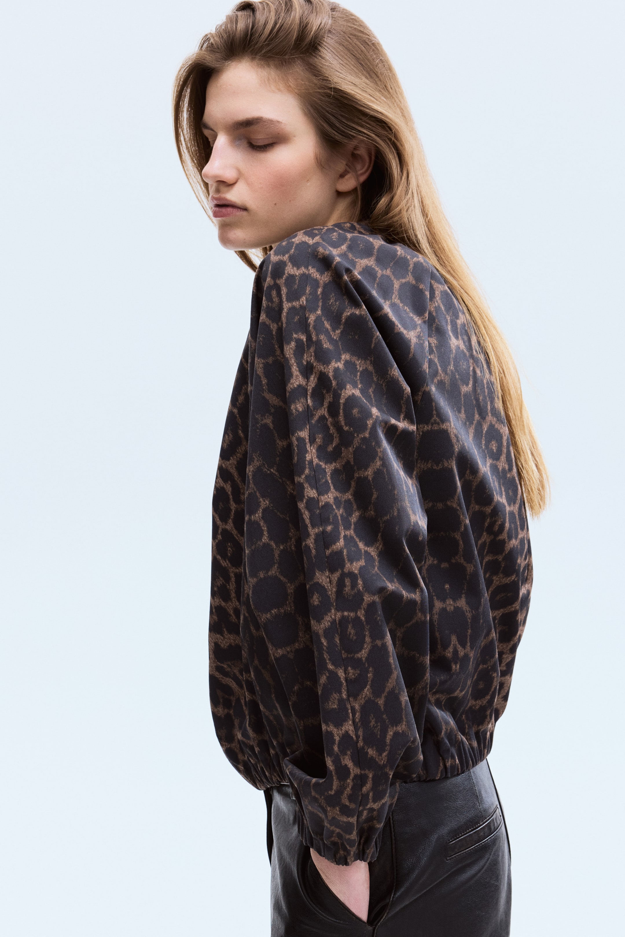 Blouson aviateur à fronces