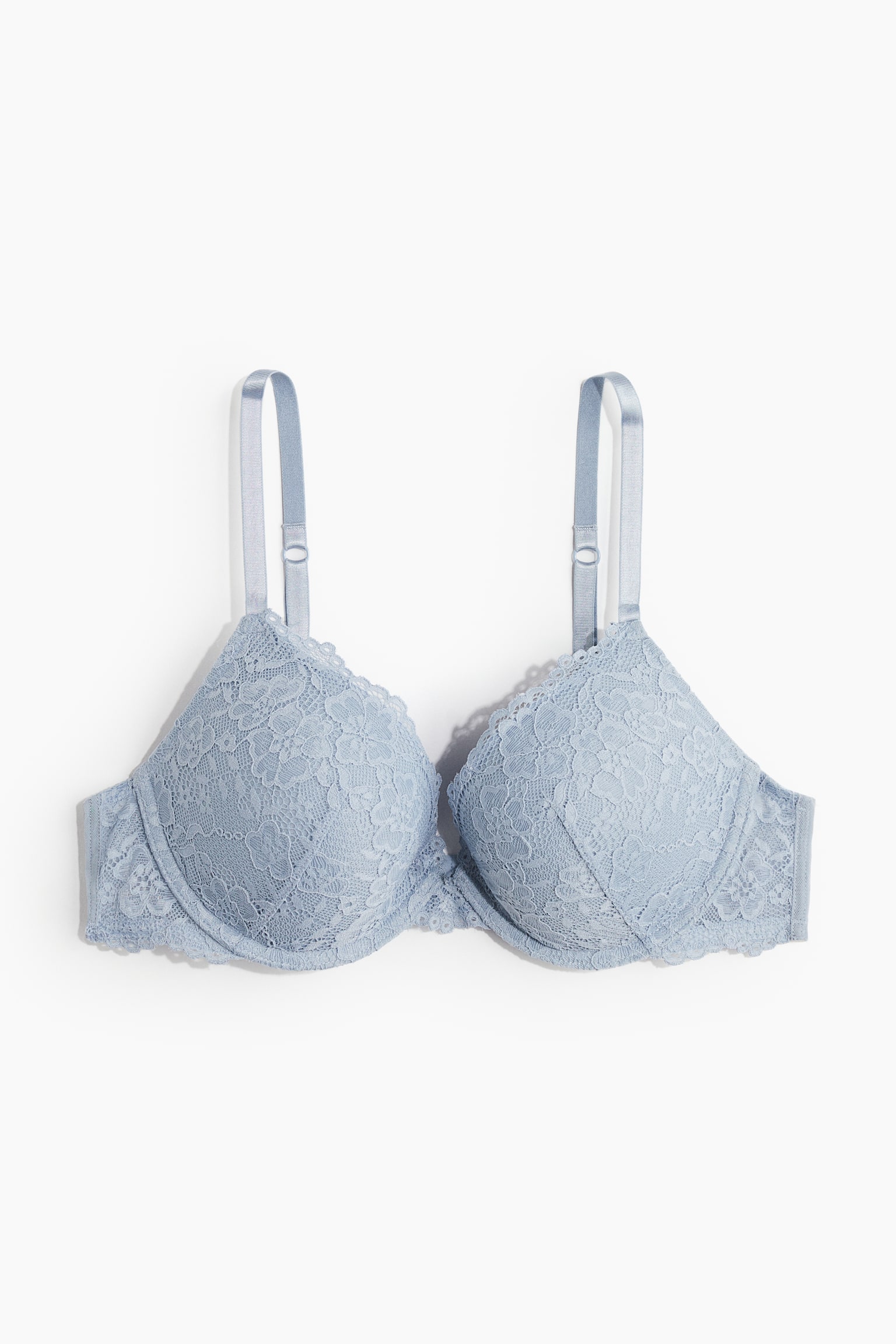 Lace push-up bra - Light blue/White/Grey-green/Black/Powder pink/Pigeon blue - 1