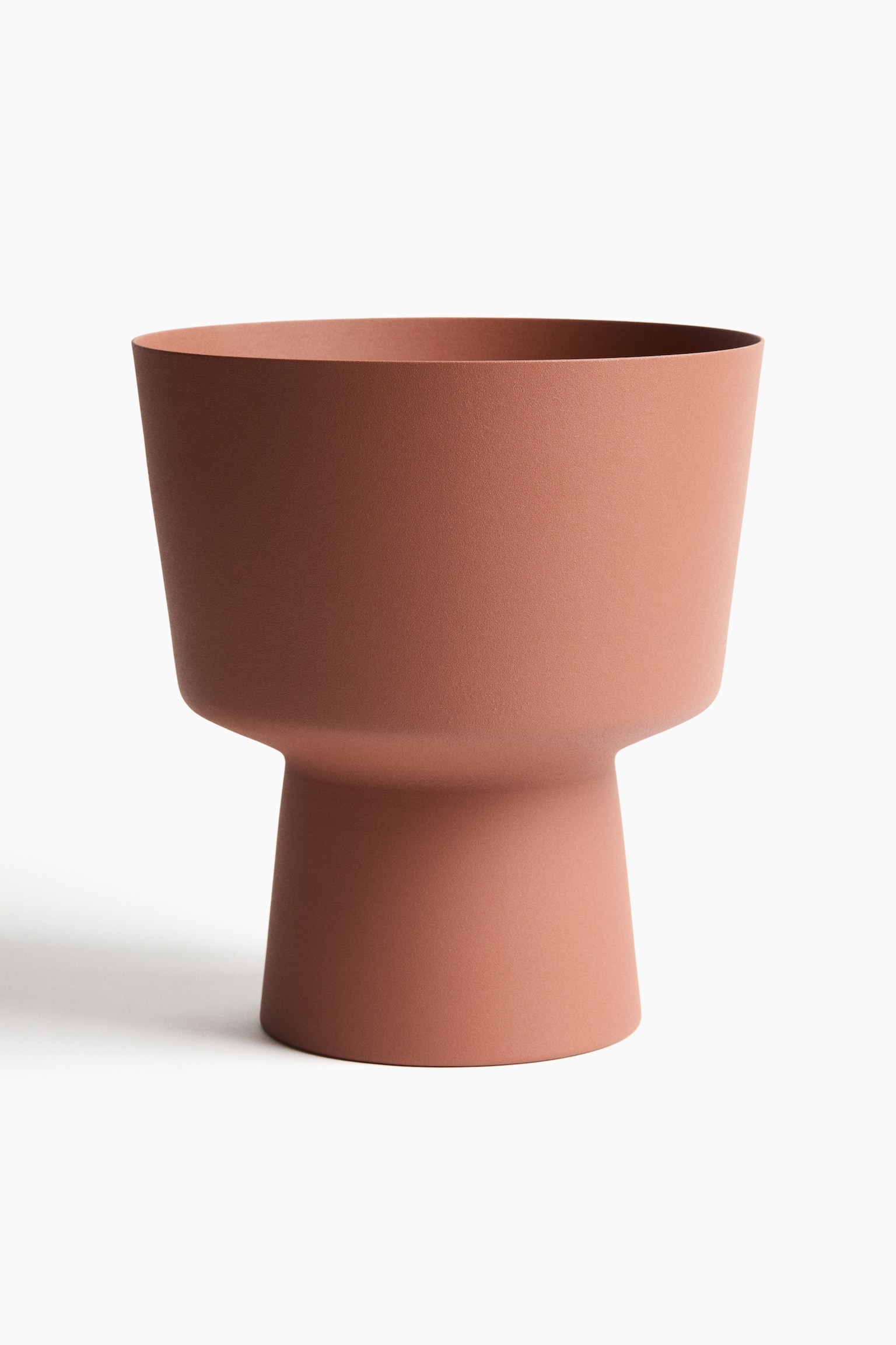 Metal Plant Pot - Terracotta/Light beige/Dark brown