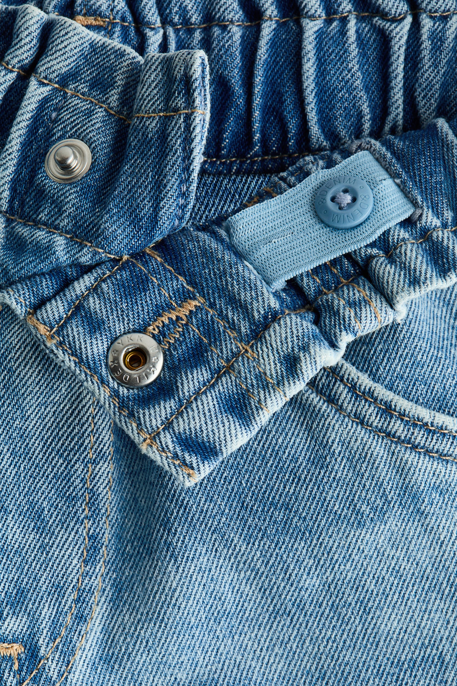 Relaxed paper bag jeans - Light denim blue/Light pink/Denim blue/Light denim blue/Light denim blue/Light beige/Denim blue - 2