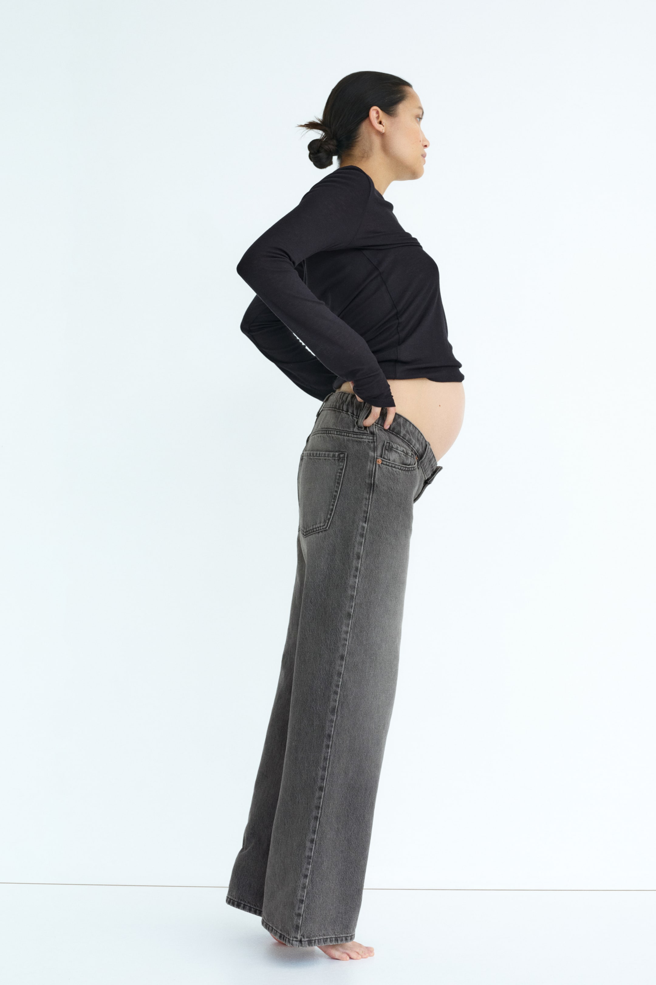 MAMA Wide Low Waist Jeans