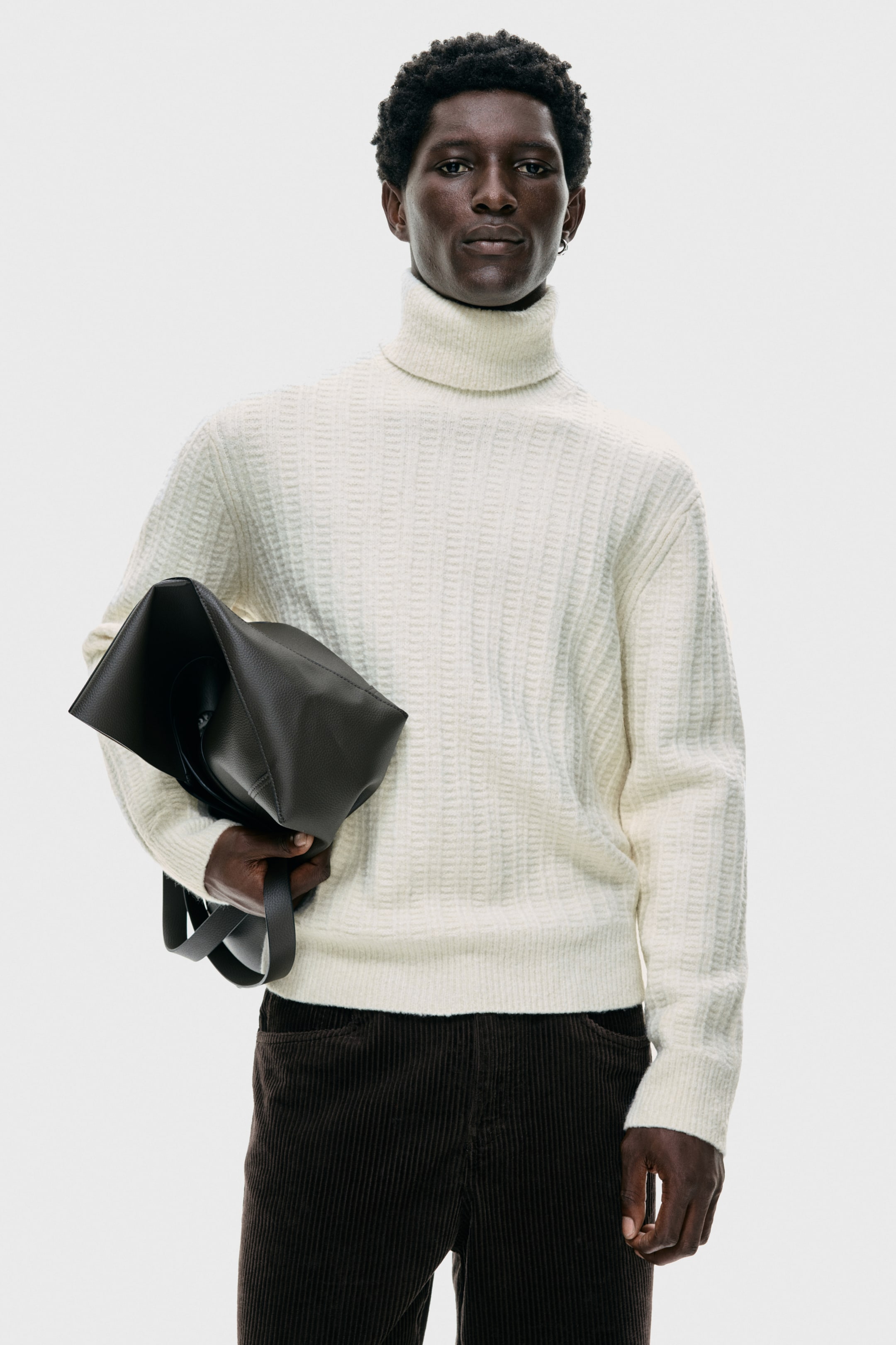 View larger image: Regular Fit Polo-neck jumper - Cream - Men | H&M IN 1
