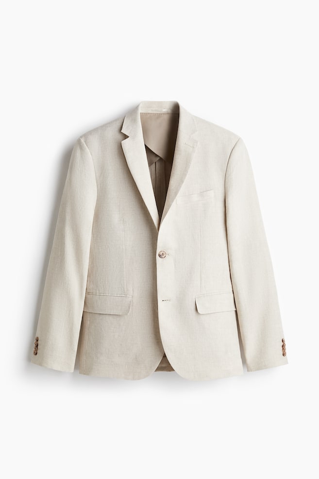Leinensakko in Slim Fit - Hellbeige/Beige/Schwarz/Khakigrün/Marineblau/Salbeigrün/Dunkelbeige - 1