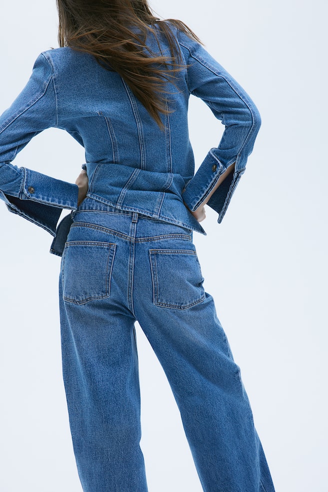 Wide Regular Jeans - Blu denim/Blu denim chiaro/Crema - 6