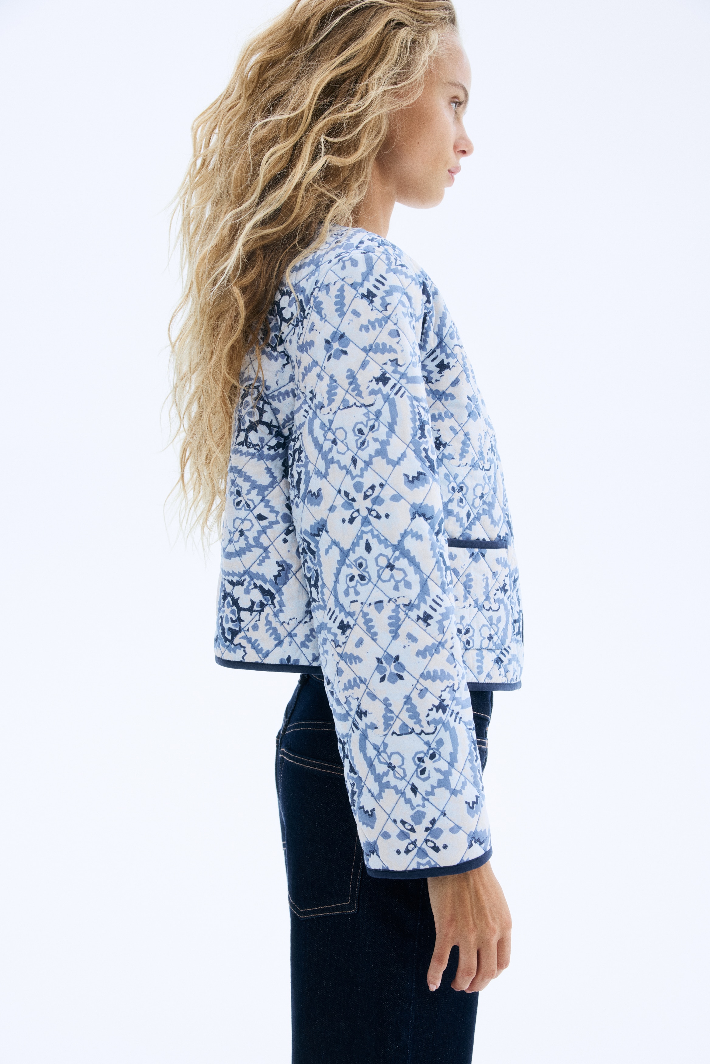 Quilted poplin jacket