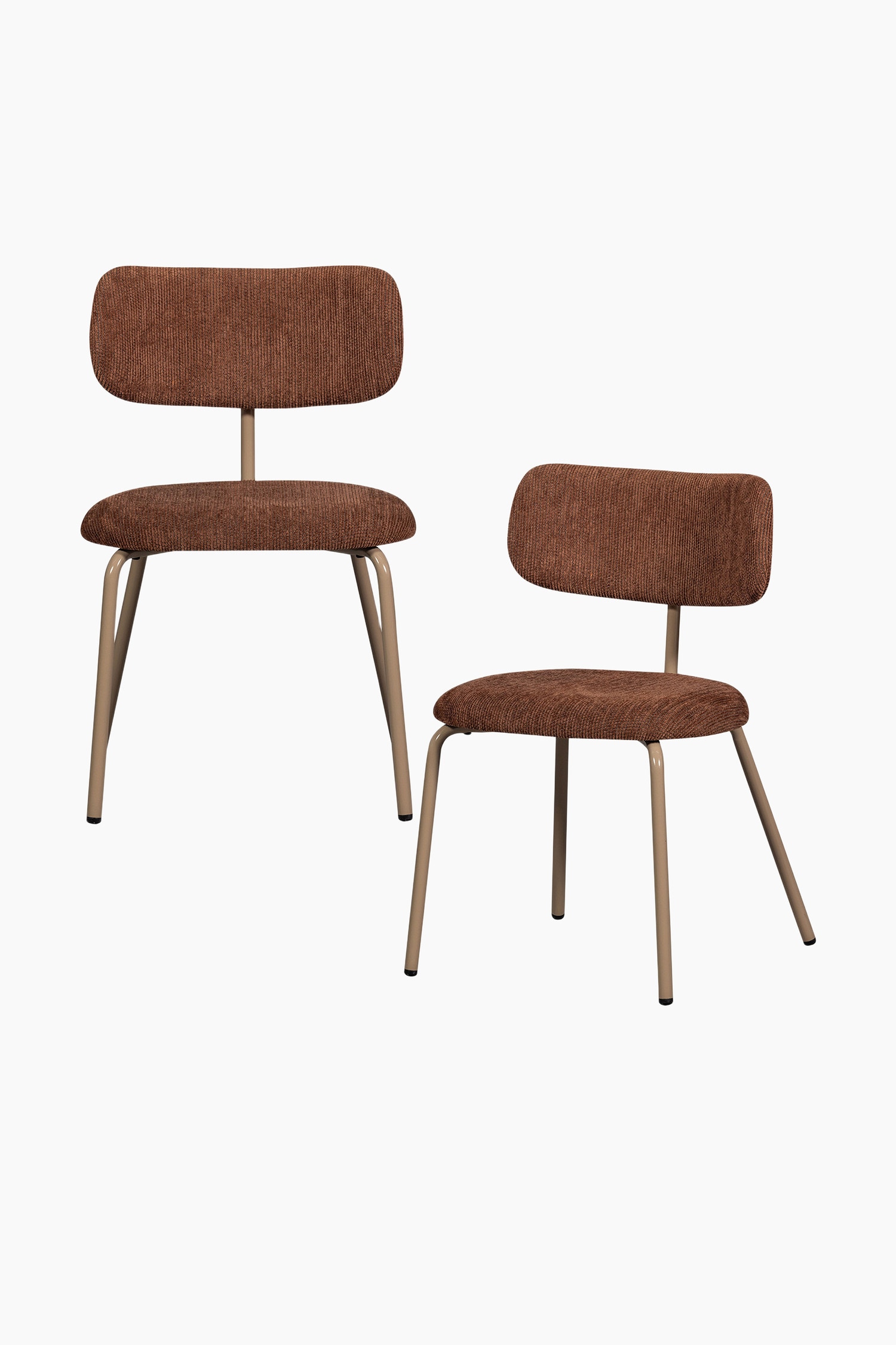WOOOD - Travis Krzesła Jadalniane – Zestaw 2 - Brązowy