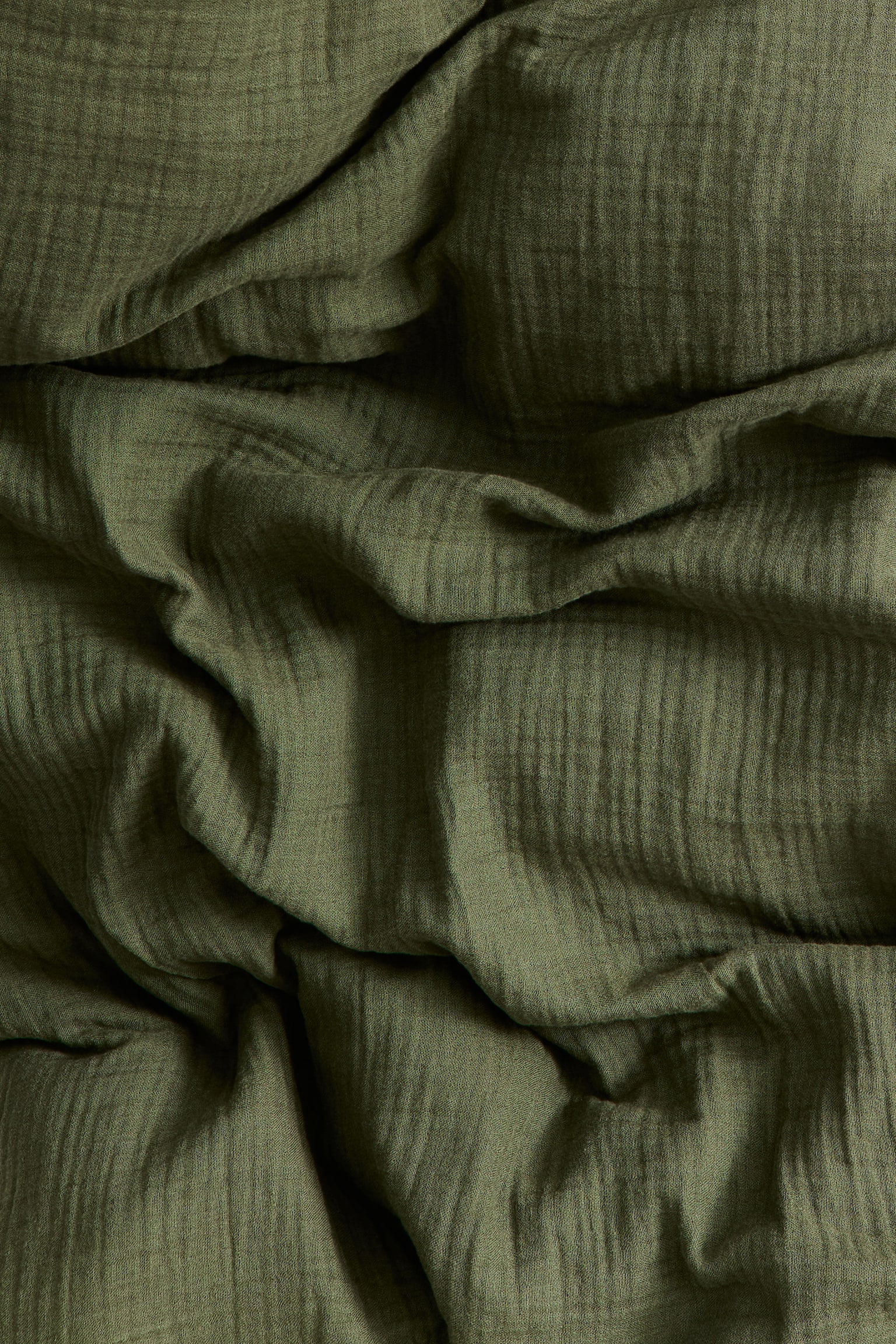 Muslin double/king duvet cover set - Forest green/Old rose/Light beige/Dark brown/White/Light mole/Anthracite grey/Dark green/Light dusty green/Light dusty blue/Mole/Brown/Dark pink/Black/Light pink - 3