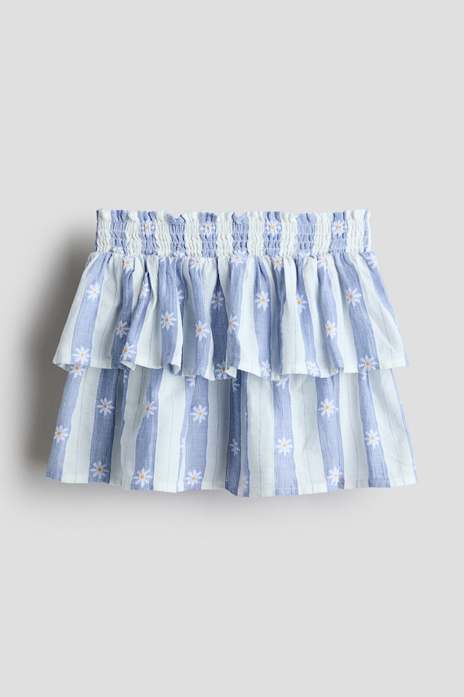Falda de capas - Blanco/Franjas azules/Rosa claro - 1