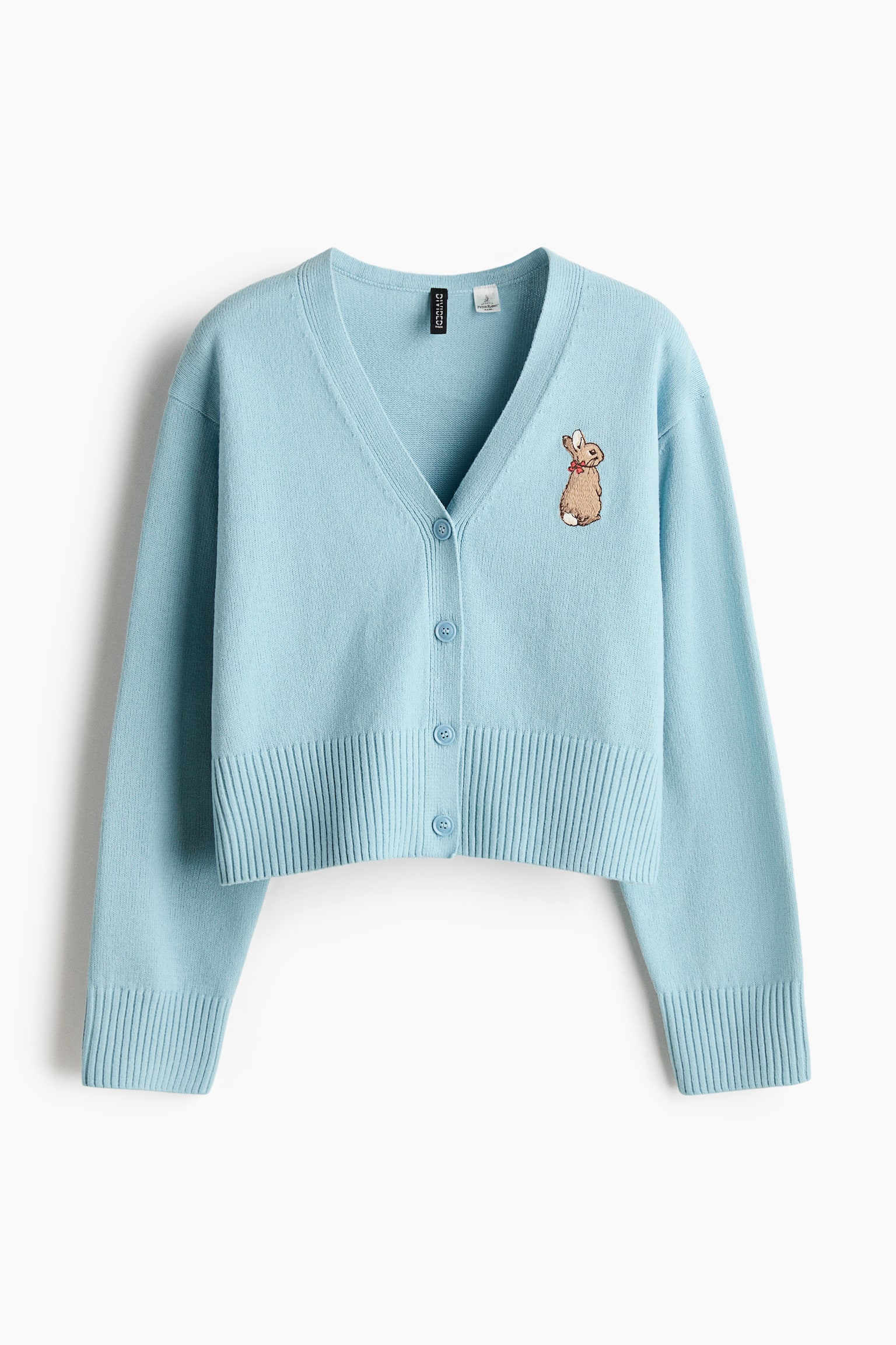 Áo cardigan có chi tiết thêu - Light blue