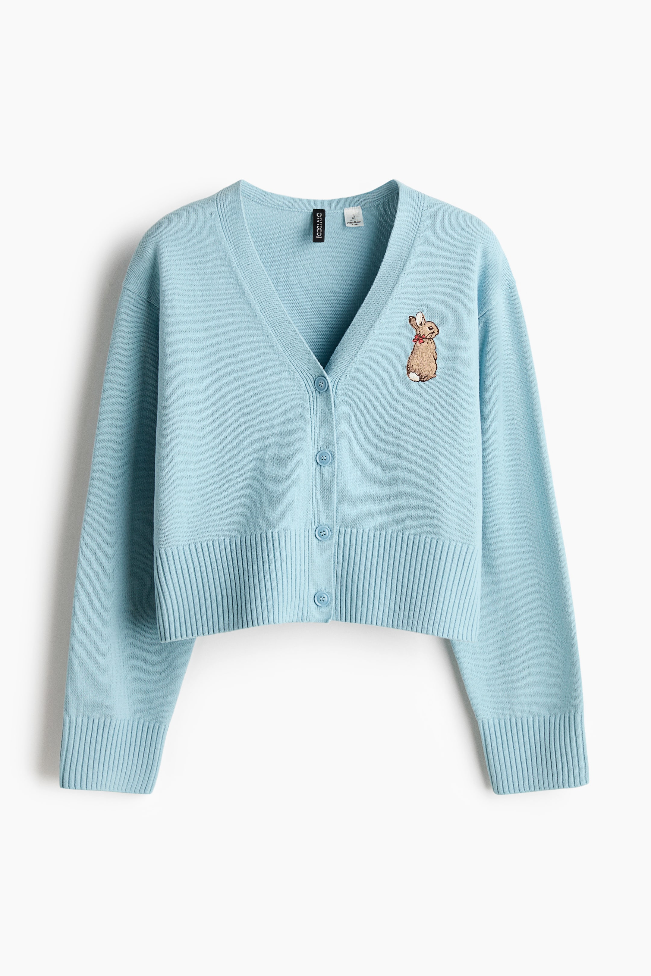 Xem ảnh lớn hơn: Áo cardigan có chi tiết thêu - Light blue - Ladies | H&M VN 1