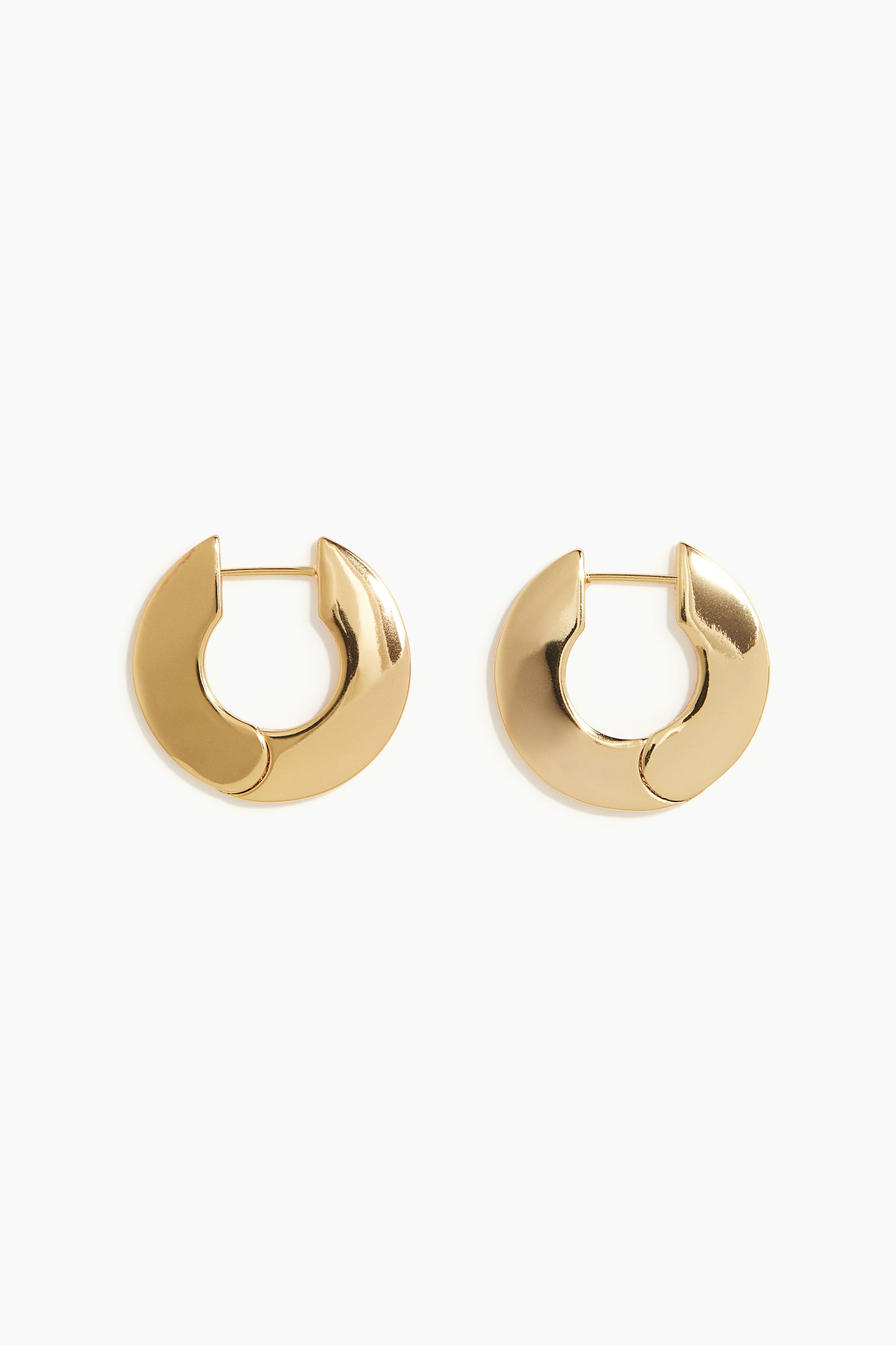 Gold-plated hoop earrings - Gold-coloured - 2