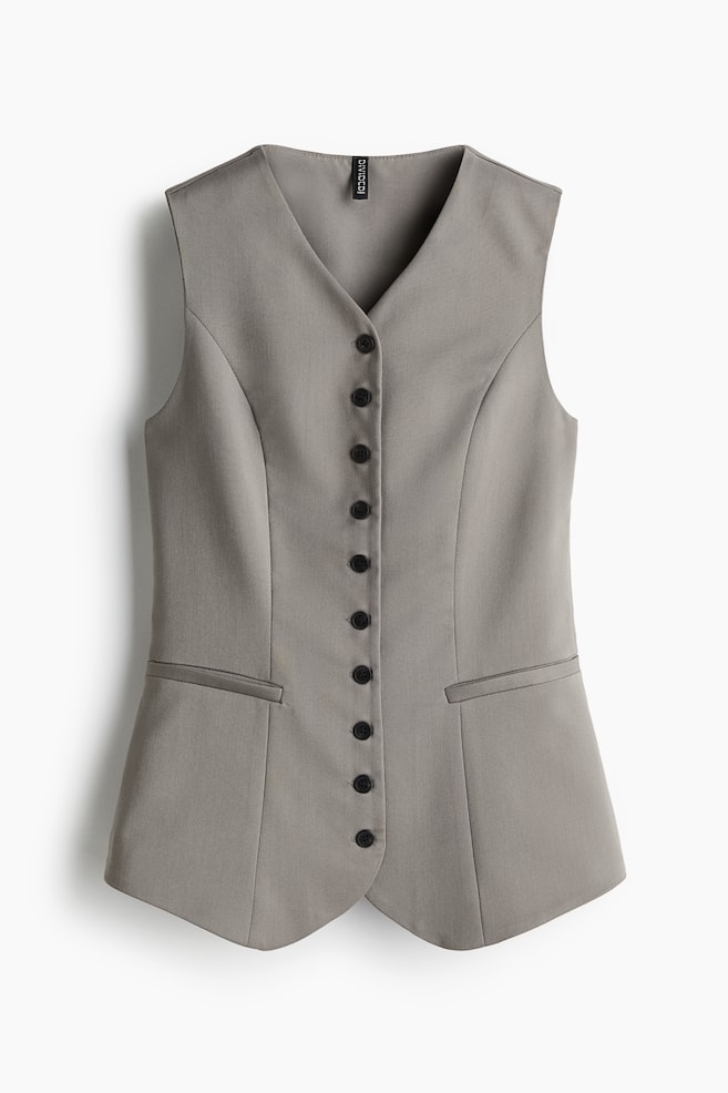 Suit waistcoat - Dusty grey/Dark beige/Light beige marl/Pinstriped/Burgundy/Black/White - 1