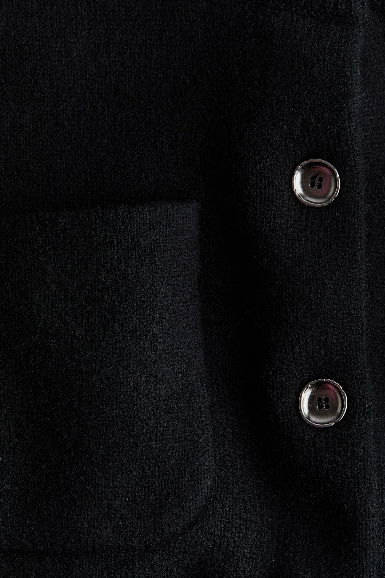 Женский кардиган H&M Wool-Blend Pocket-Detail, цвет: Чёрный — фото 6
