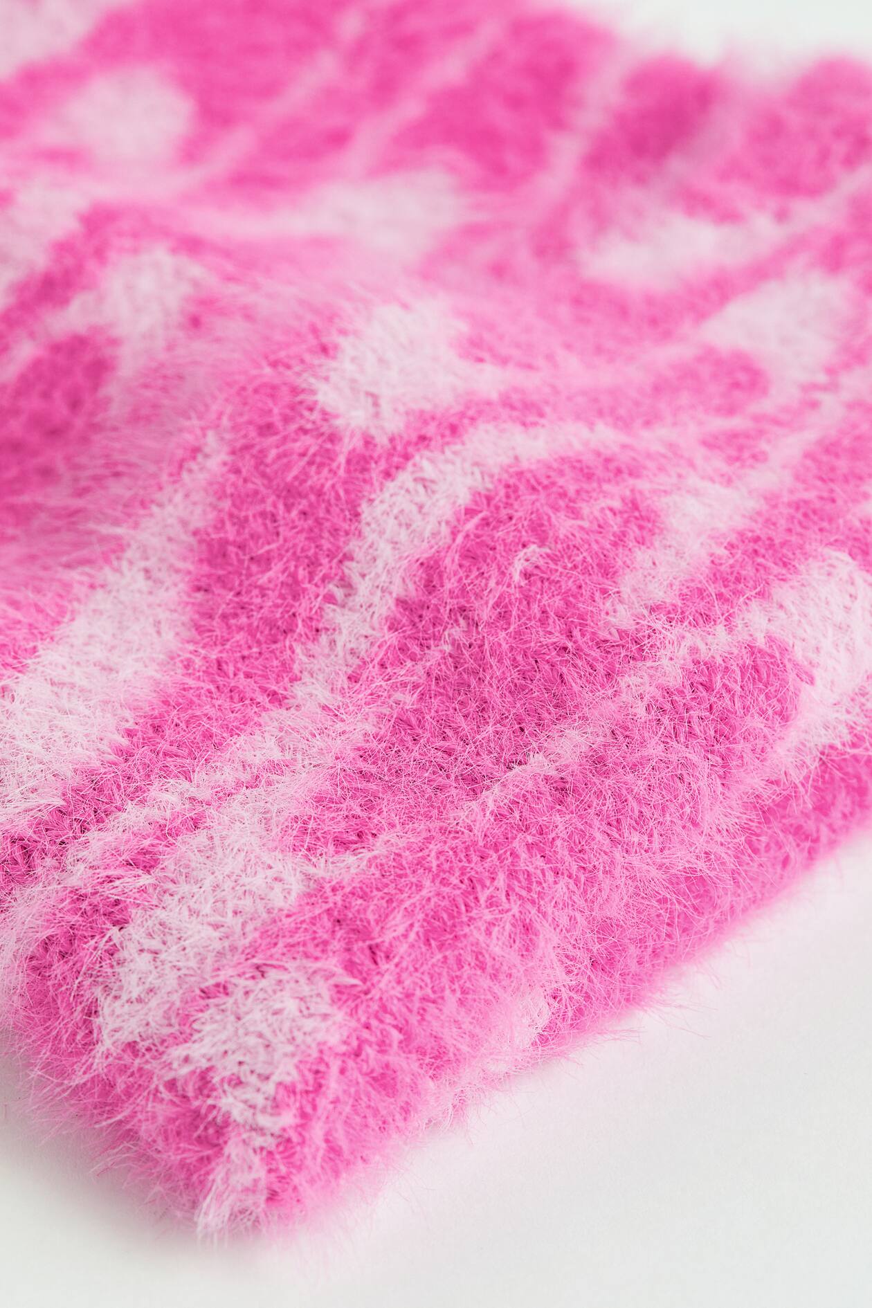 Rib knit Hat Pink swirls Kids H M US rib-knit-hat-pink-swirls-kids-h-m-us