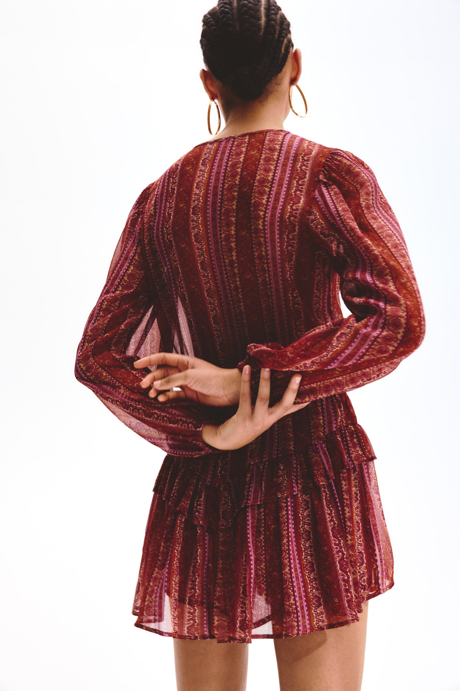Flounce-trimmed dress - 4