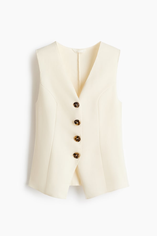 Jersey Vest - Cream - 1