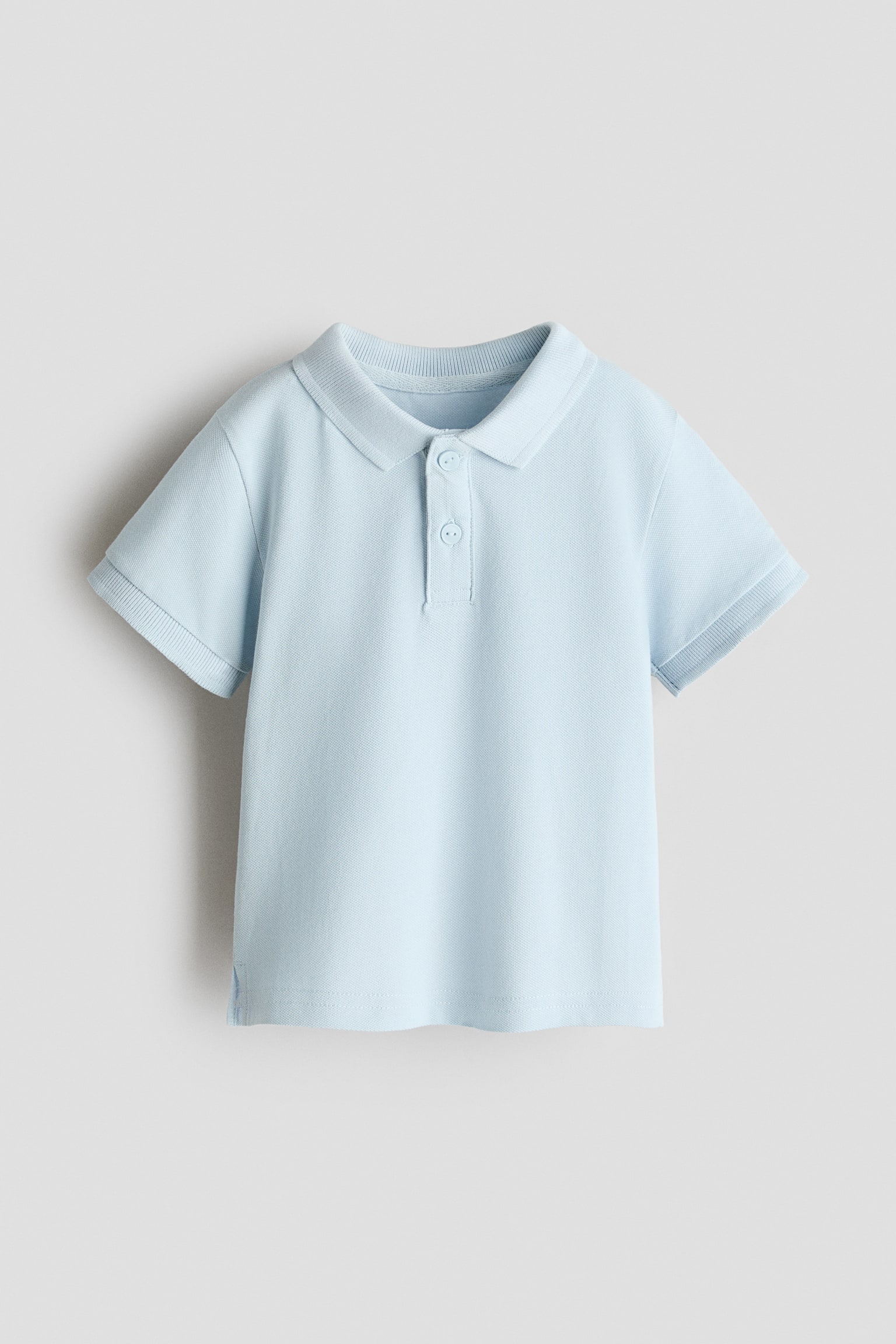 Polo en piqué de coton - Bleu clair/Bleu marine/Blanc/Vert clair/Gris foncé/Beige