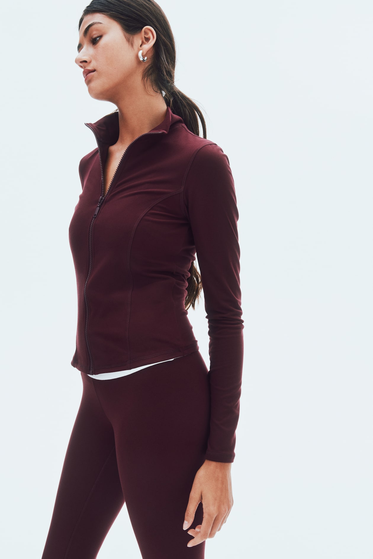 Jersey Top with Full-Length Zipper - image 5