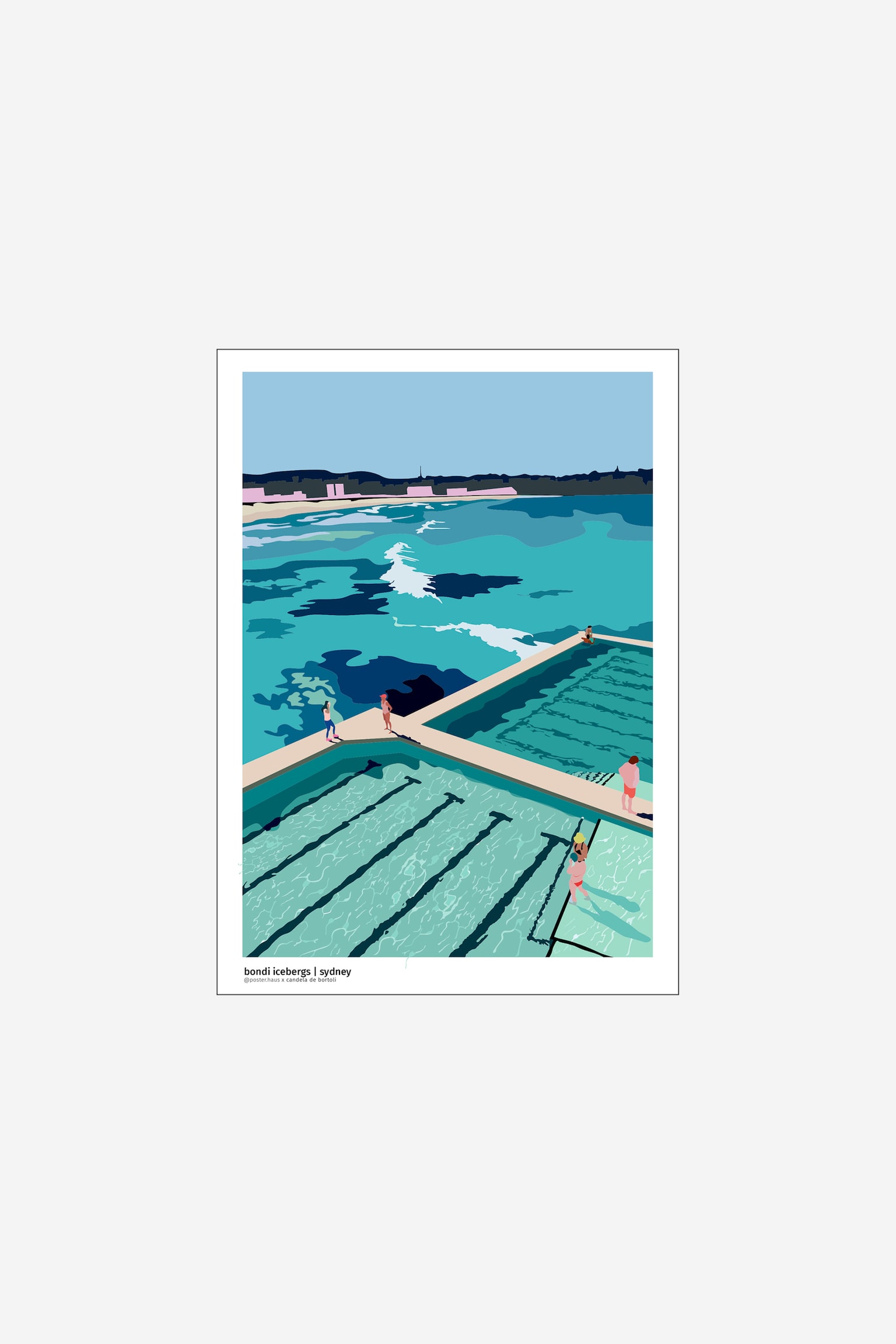 Posterhaus - Bondi Icebergs - Bunt/sydney
