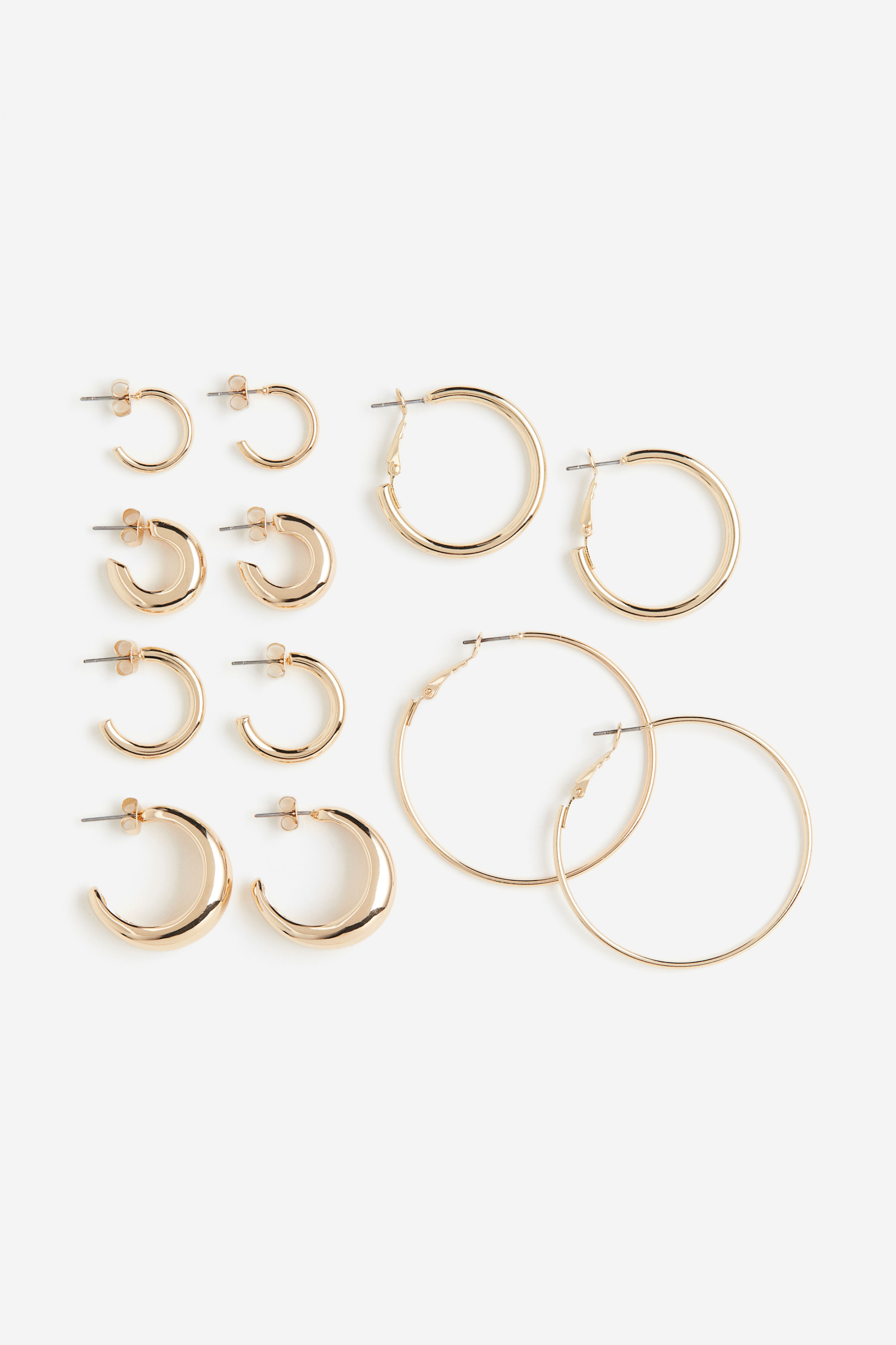 6 Pairs Hoop Earrings