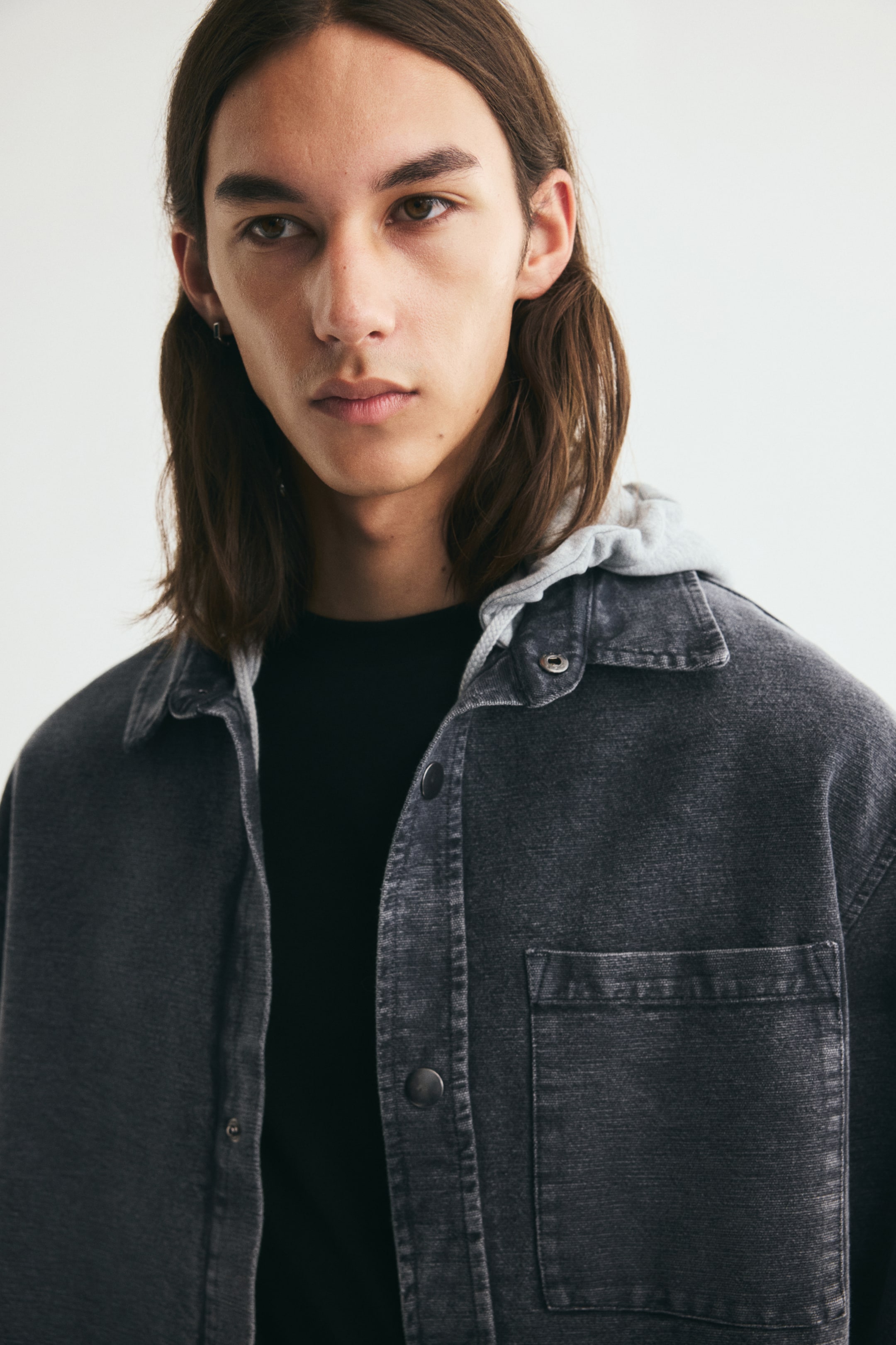 Мужские топы H&M Hooded Overshirt — фото 3