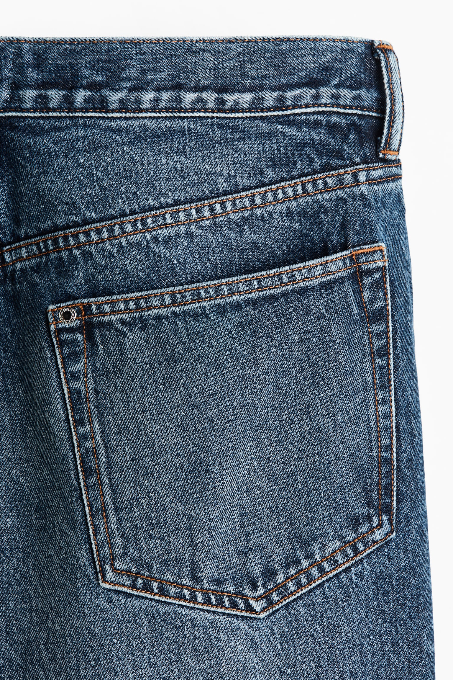 Мужские джинсы H&M Relaxed, цвет: Тёмный джинсовый синий — фото 7