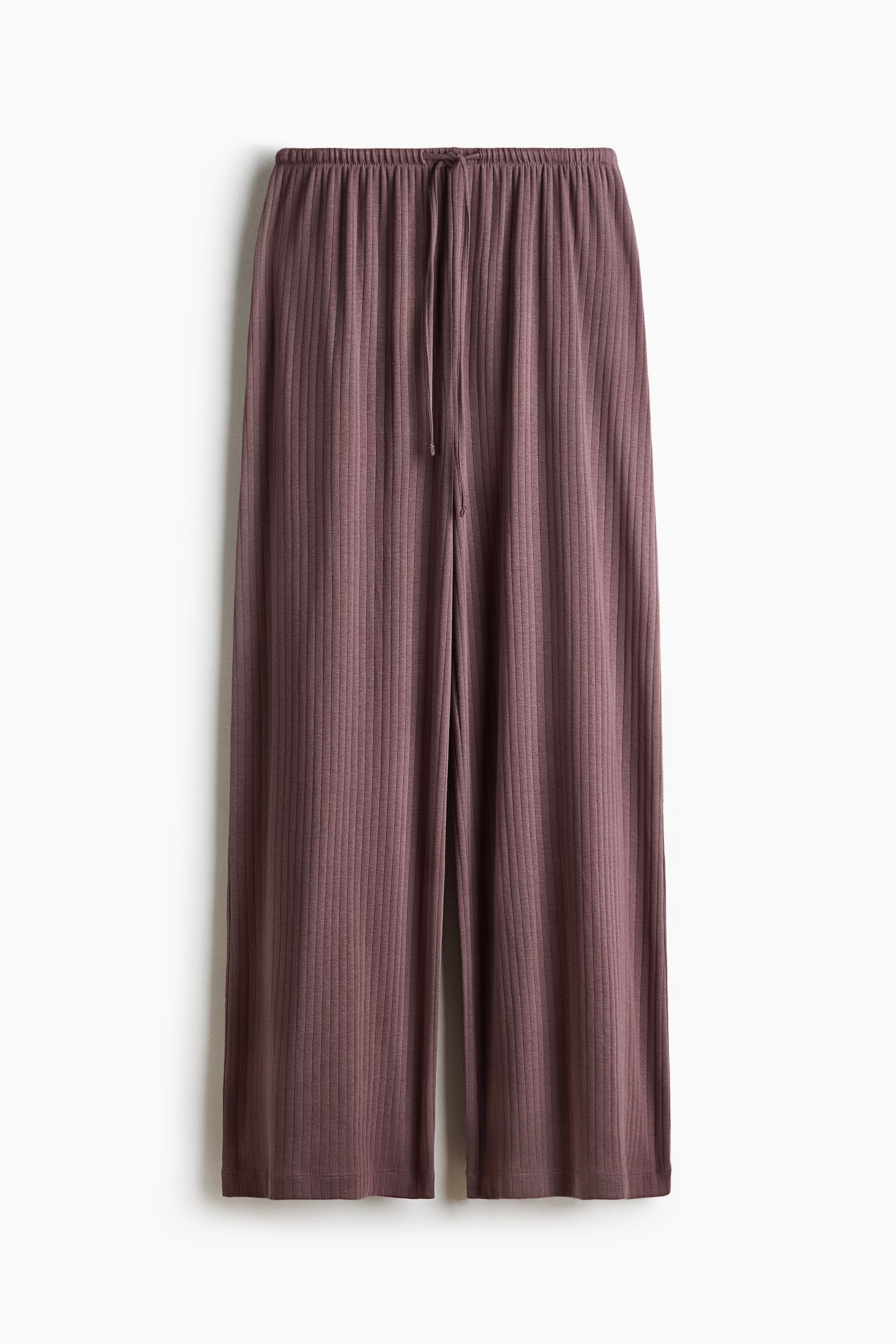 Ribbed drawstring trousers - Dusty purple/Dark blue/Black/Navy blue/Striped/Burgundy/White/Striped/Black/Striped/Light pink/Brown/Khaki green/Dark plum purple/Striped - 1