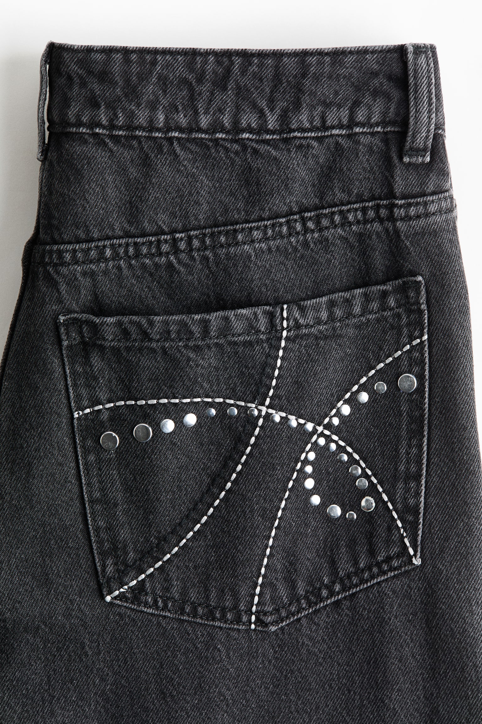 Женские джинсы H&M Baggy Low-Waist, цвет: Чёрный — фото 7