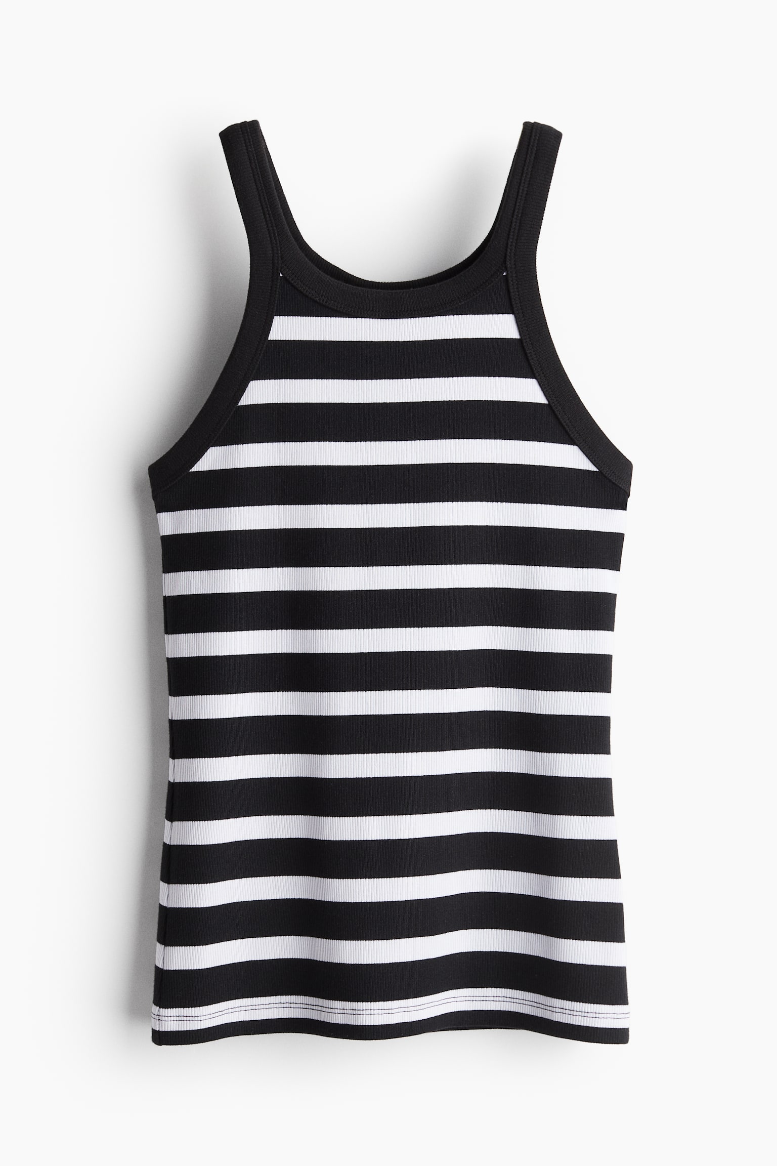 Ribbed Tank - Black/White stripe/Black/White/Dark grey/Light beige/White/Light blue stripe/Sage green/Light grey marle/Brown/Beige/Dusty blue/Powder pink - 1