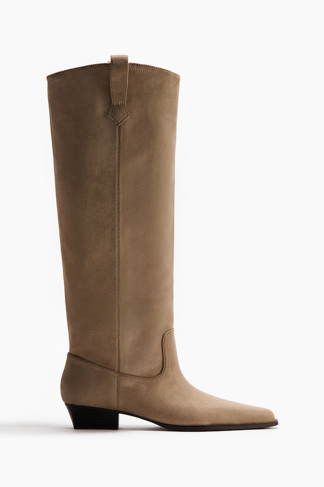 Bottes de hauteur genou - Beige/Noir/Marron - 1