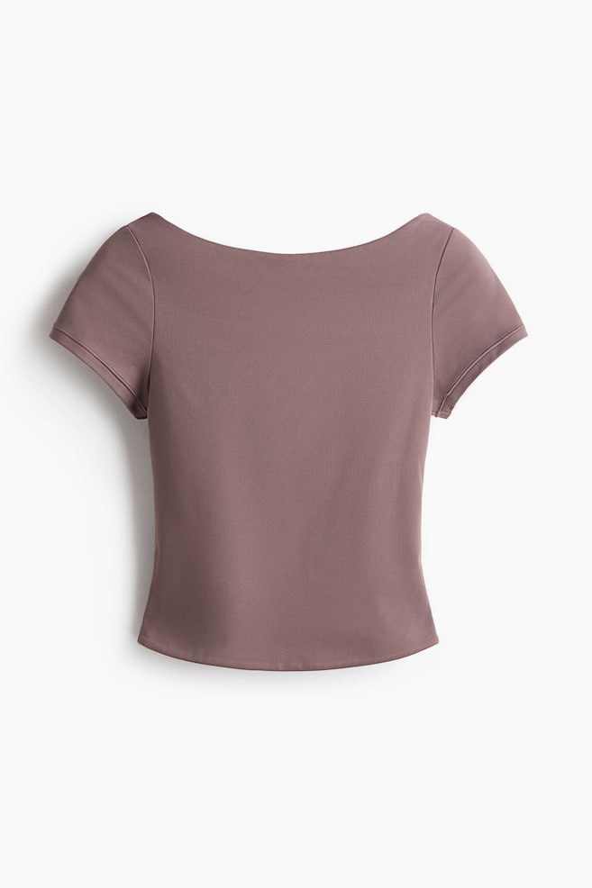 Sports top with SoftMove™ - Light truffle/Mid blush pink - 1