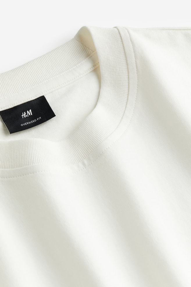 T-shirt Oversized Fit en coton - Blanc/Noir/Noir - 6