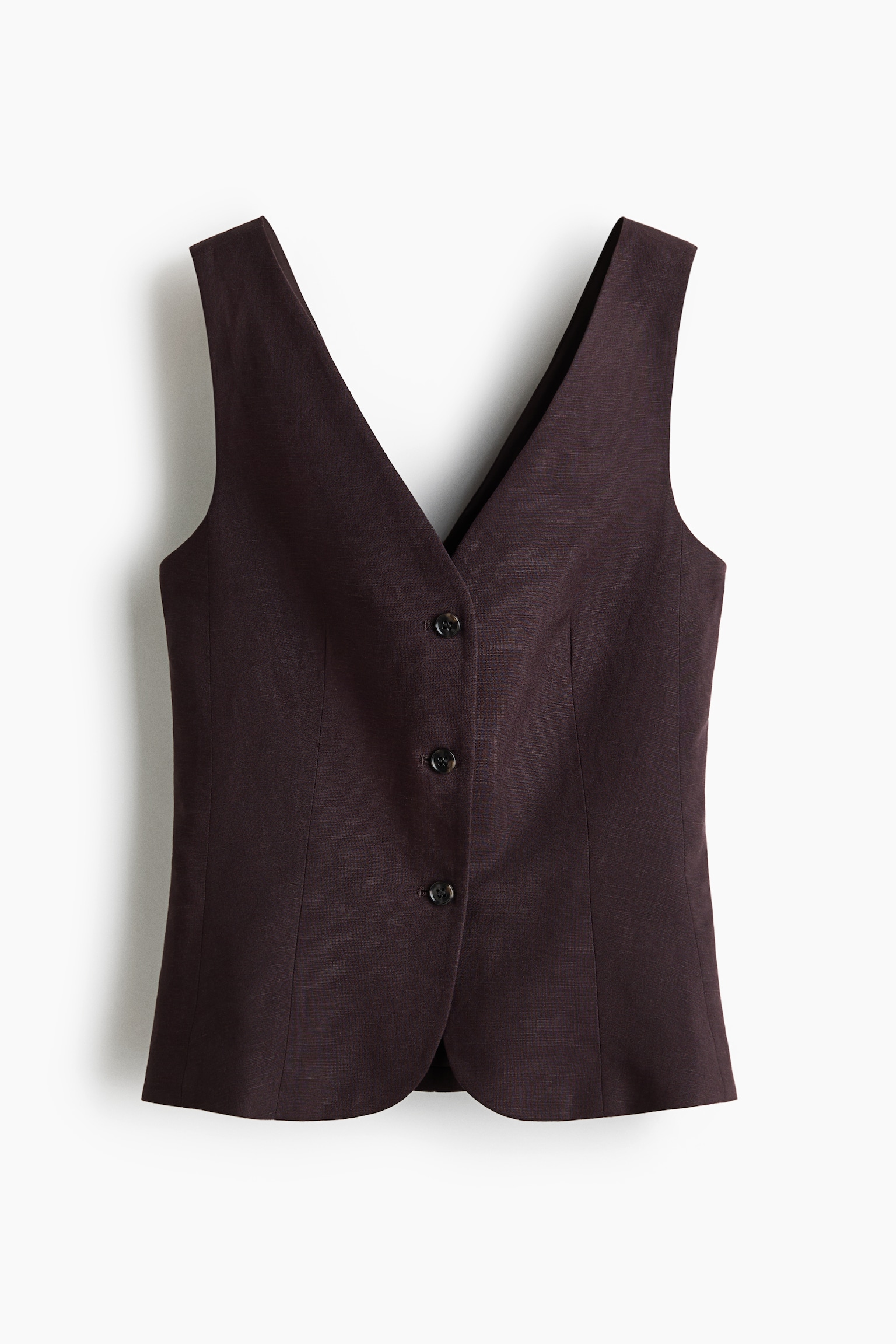 Linen-blend waistcoat - 2