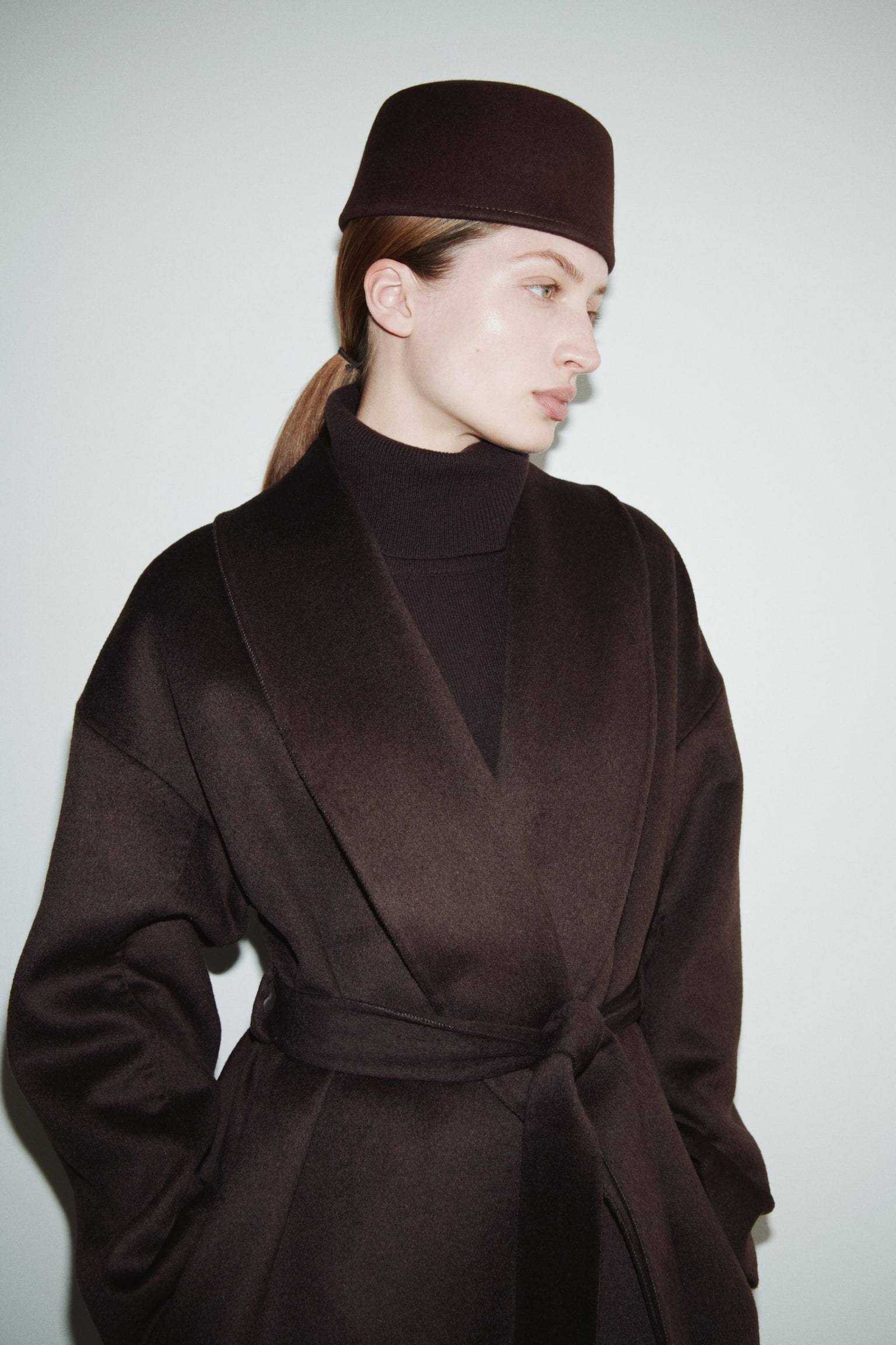 Wool hat - Dark brown/Black - 3