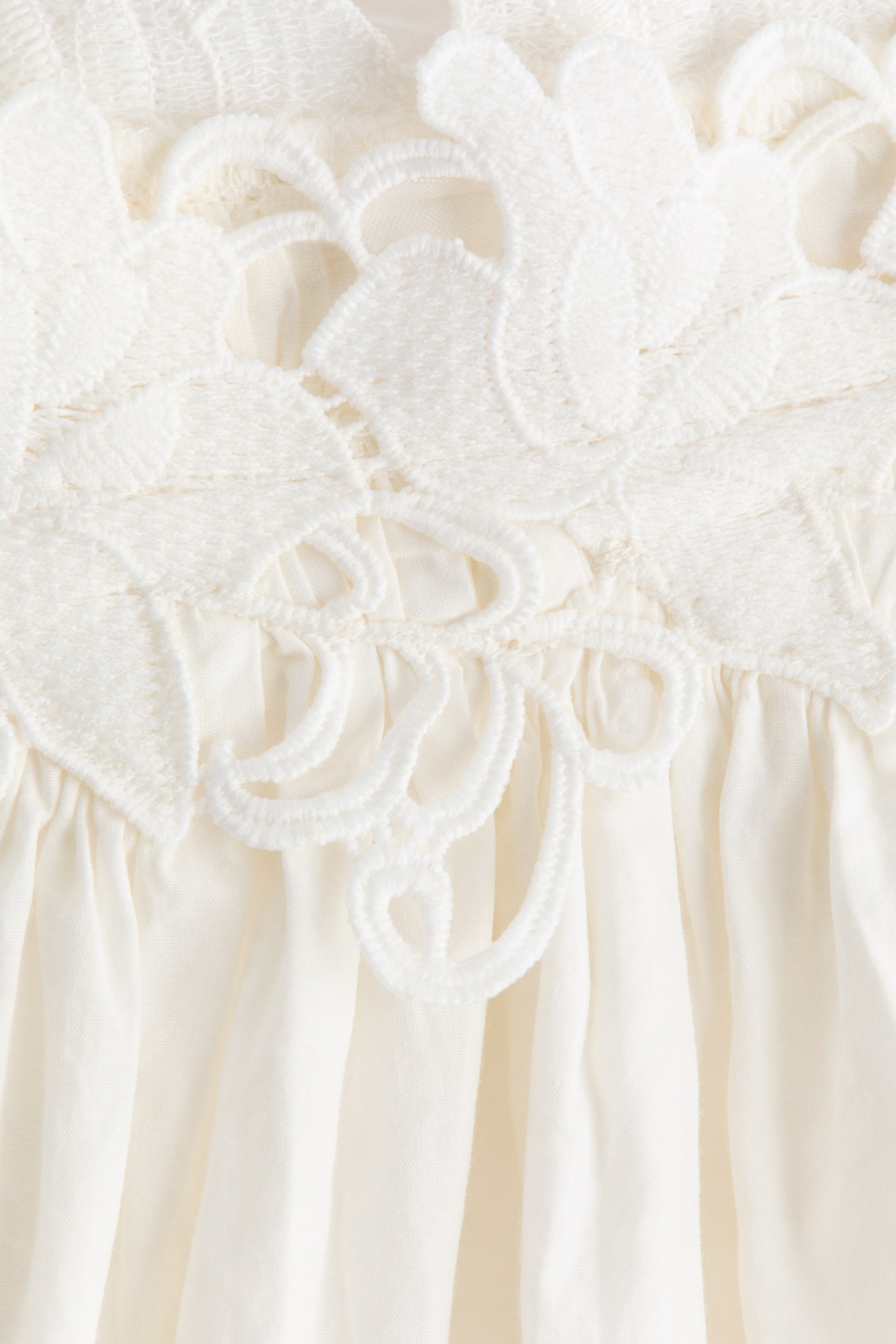 Cotton balloon skirt-White - 4