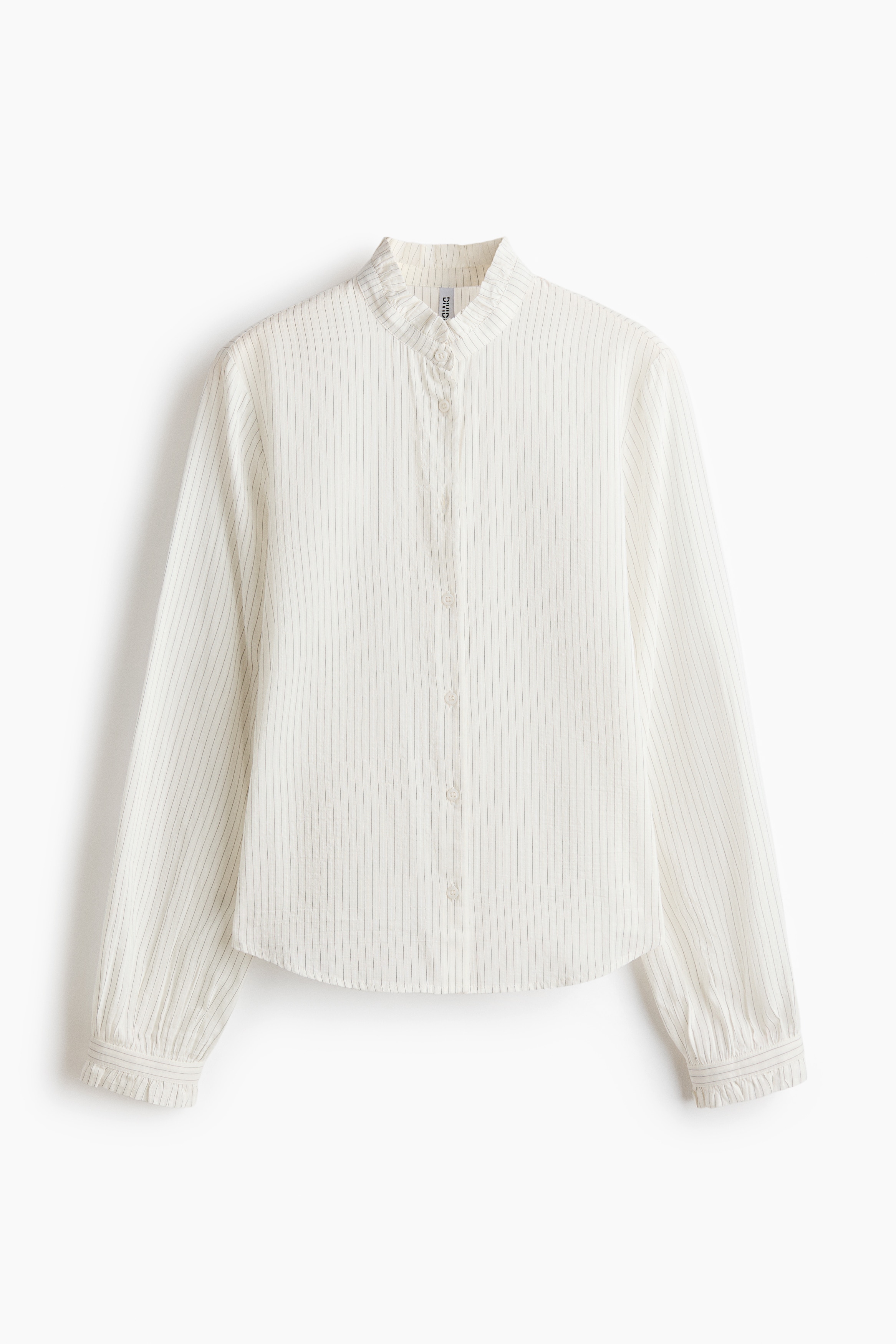 Halenka s volánkovým límečkem - Bílá/Bleděmodrá/Béžová/kostka