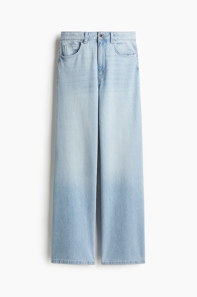 Wide Ultra High Jeans - Light denim blue/Denim blue/Gray/White - 1