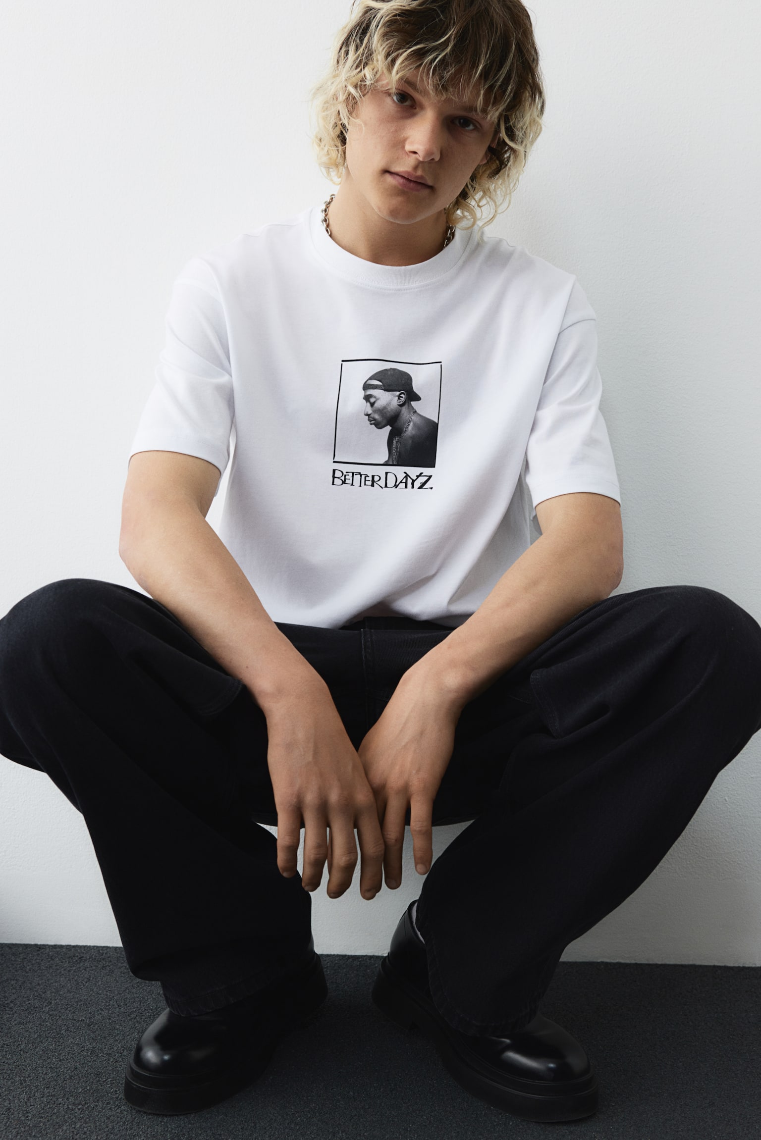 Relaxed Fit T-shirt - White/2Pac/White/Kodak/White/Jaws/White/Rocky/White/Discovery Channel - 1