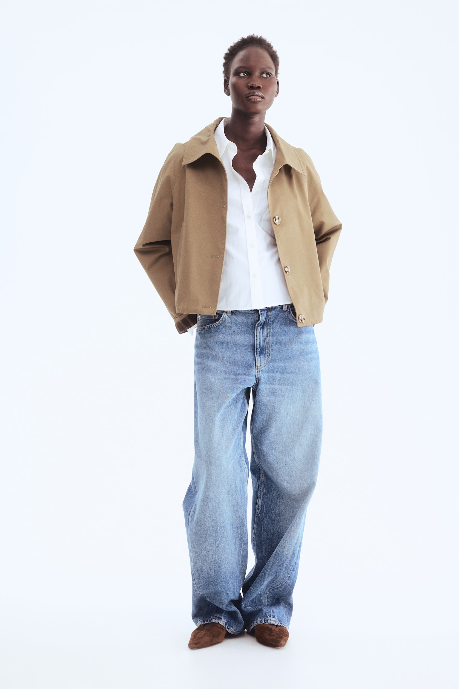 Twill jacket - Dark beige/Dark brown/Dusty pink - 5