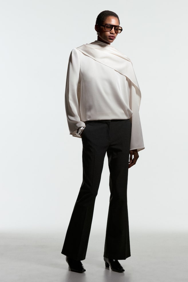 Flared Dress Pants - Charcoal gray/Dark dusty green/Black/Dark brown/Brown - 1