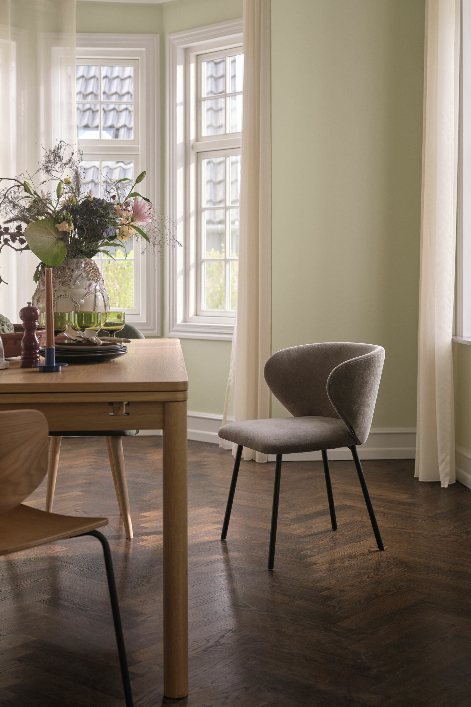 Chaise De Table À Manger Ellie - Planet Grey Green