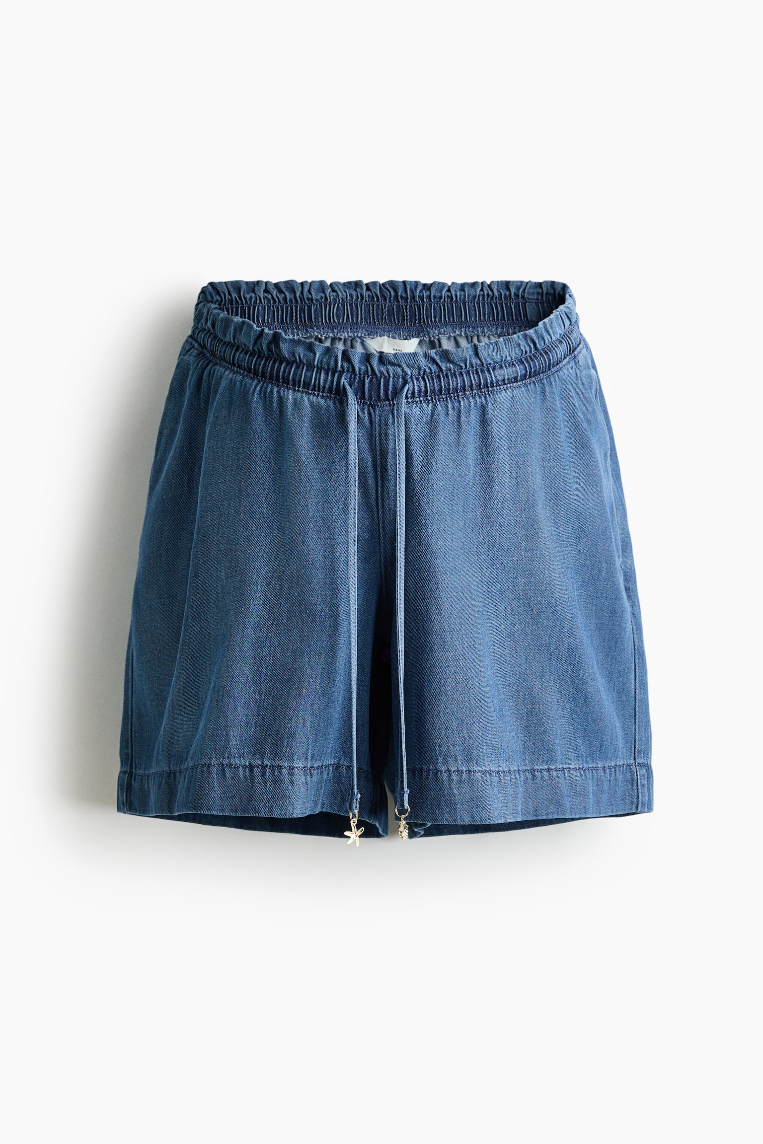 MAMA Pantaloni scurți de denim și cu șnur - Albastru-denim/Albastru-denim închis/Albastru-denim deschis - 1