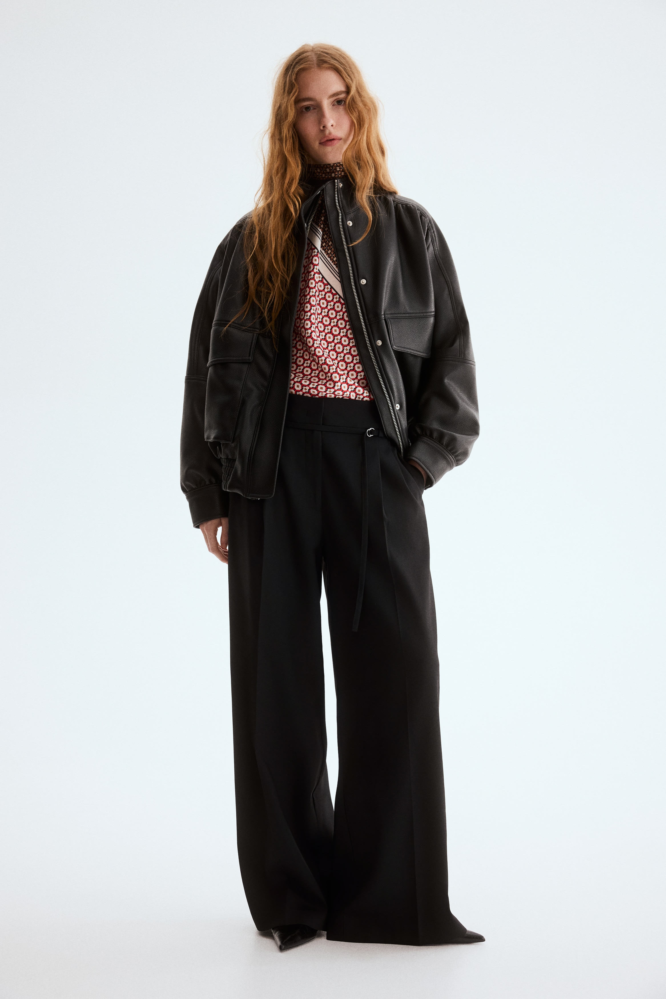 修身長褲 - 黑色