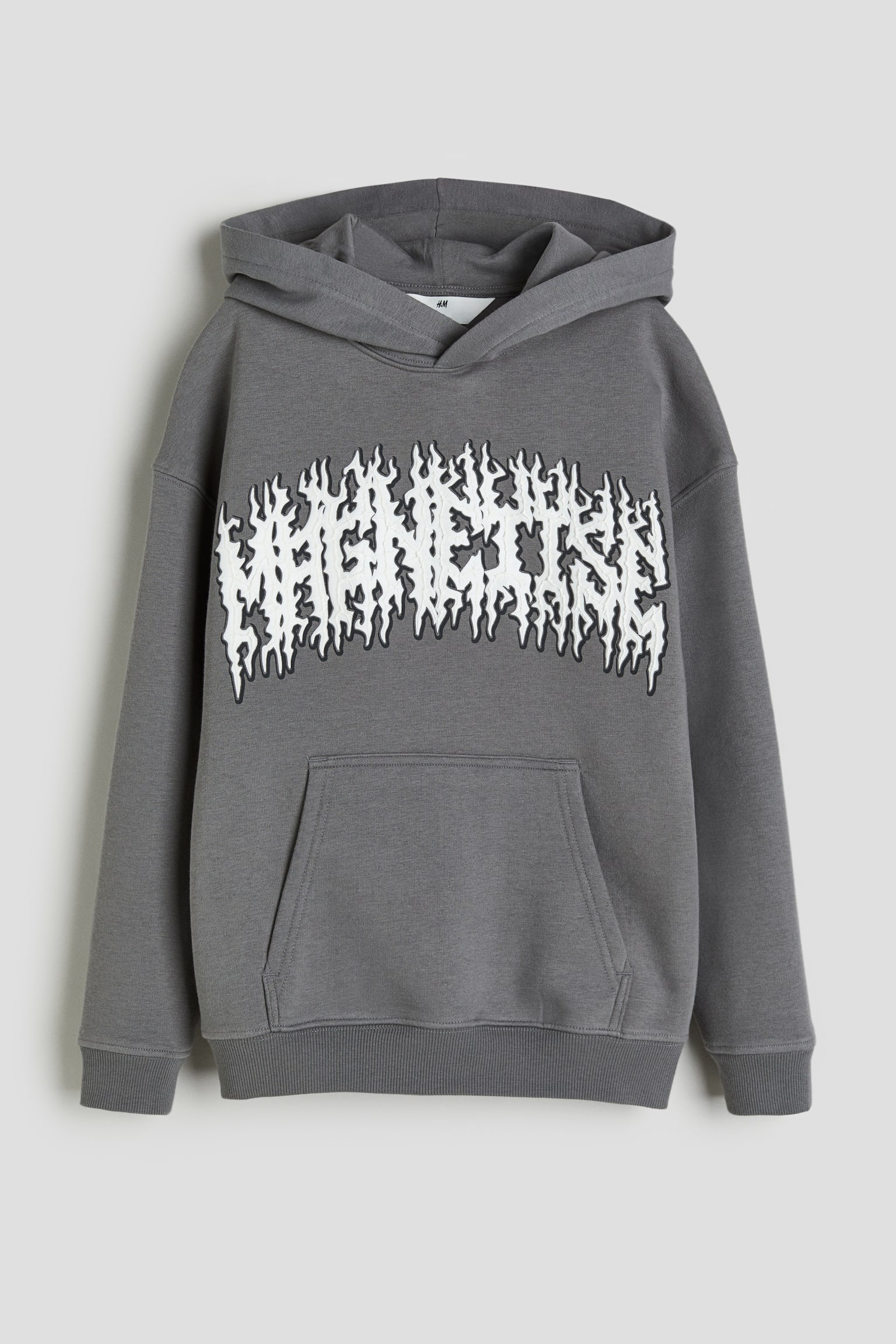 Print Design Hoodie - Grey/Magnetise - 1