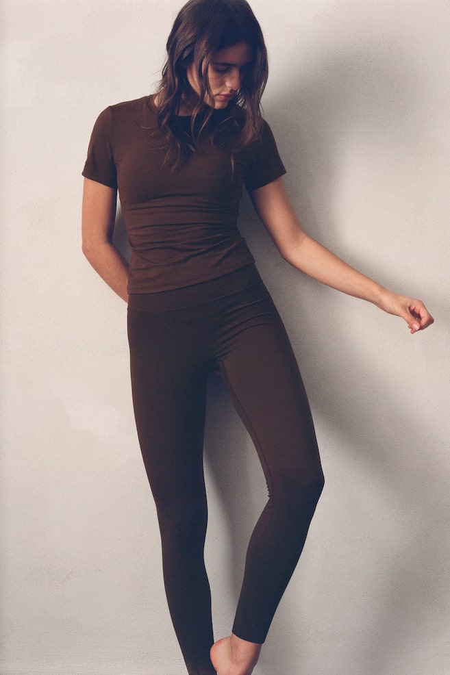 Sports leggings with SoftMove™-Brown - 3