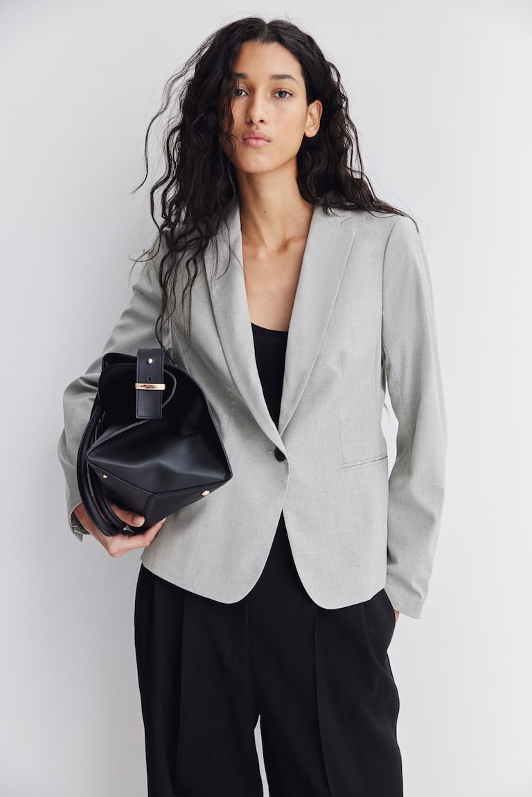 Blazer ajusté Gris clair FEMME H&M FR
